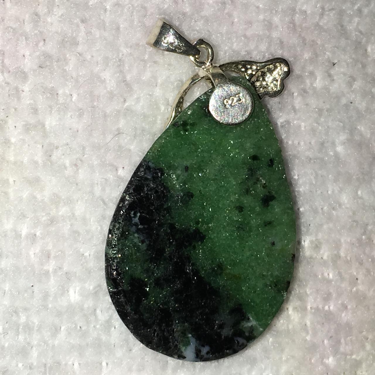 Teardrop Ruby Zoisite Pendant
