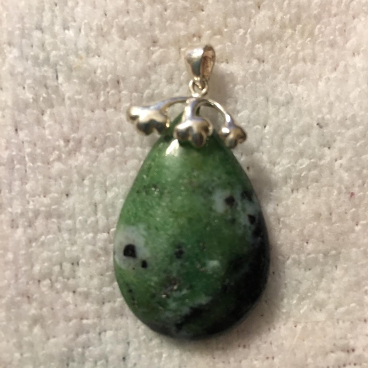 Teardrop Ruby Zoisite Pendant