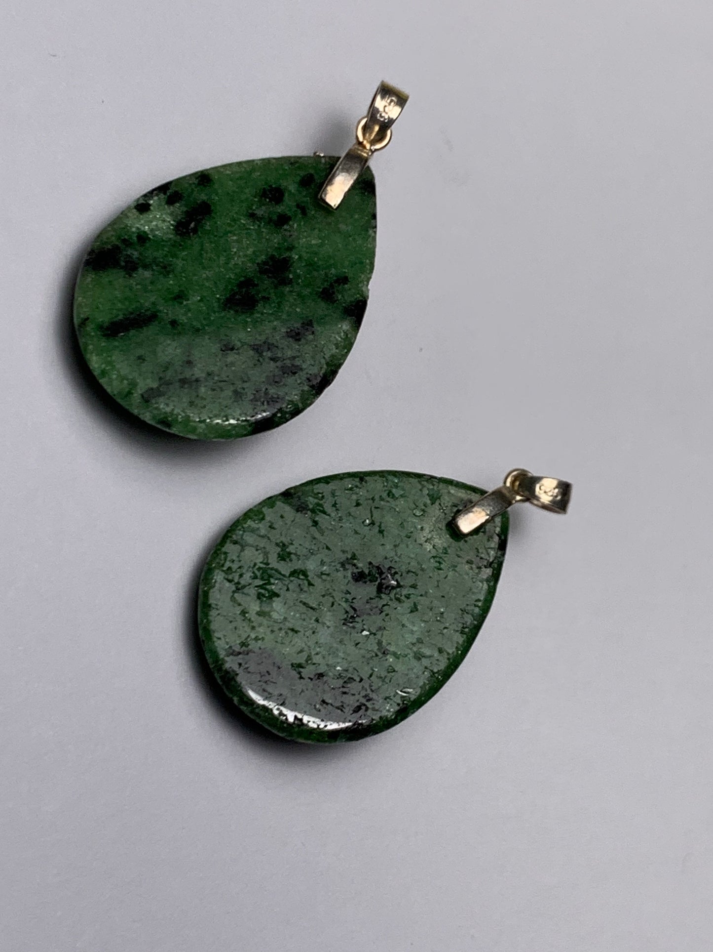 Ruby in Zoisite Pendant with Leaf Bail