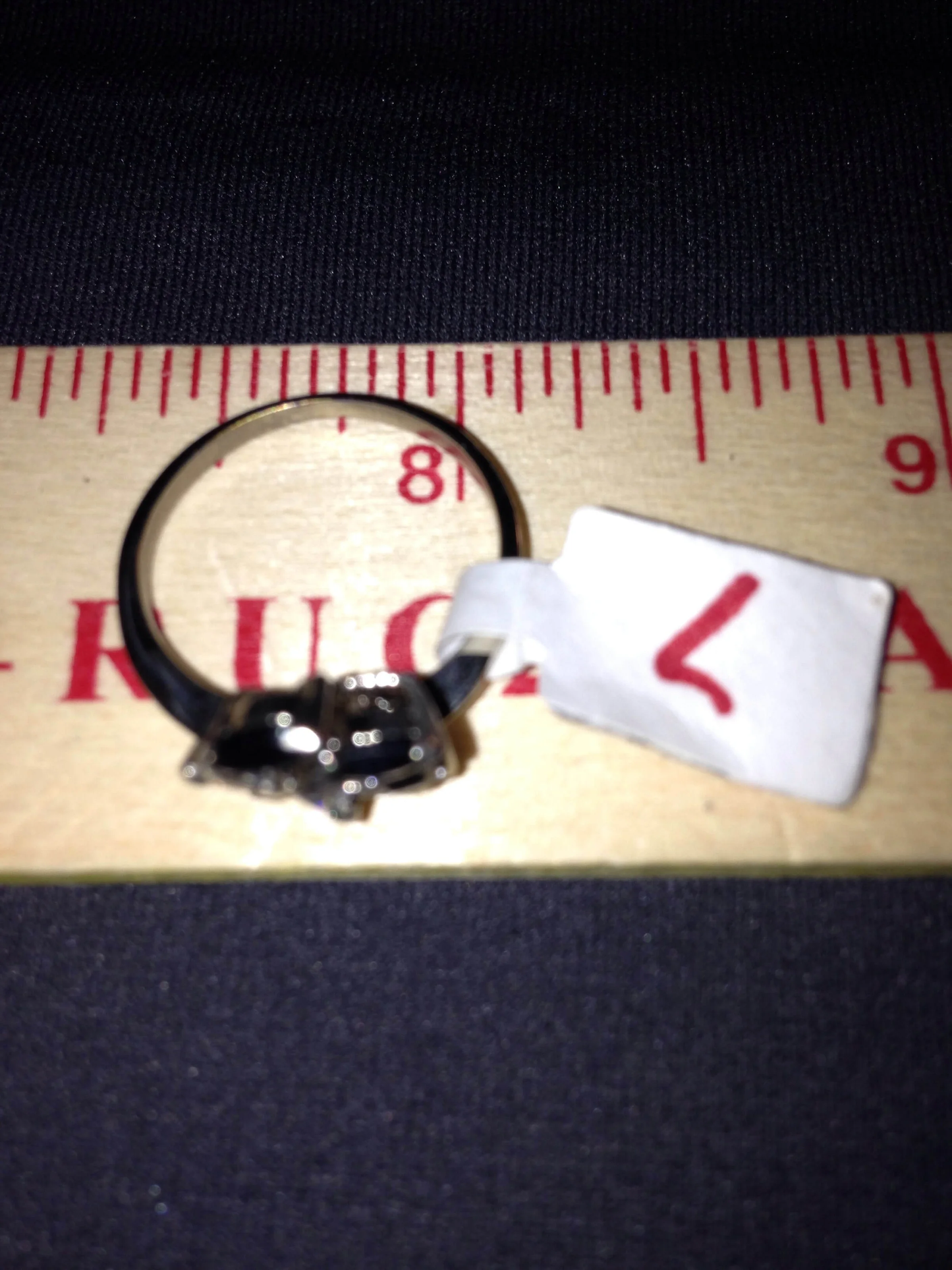 Sterling Silver And Sapphire Ring Size 7
