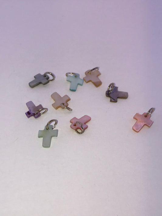 Small Shell Cross Charms