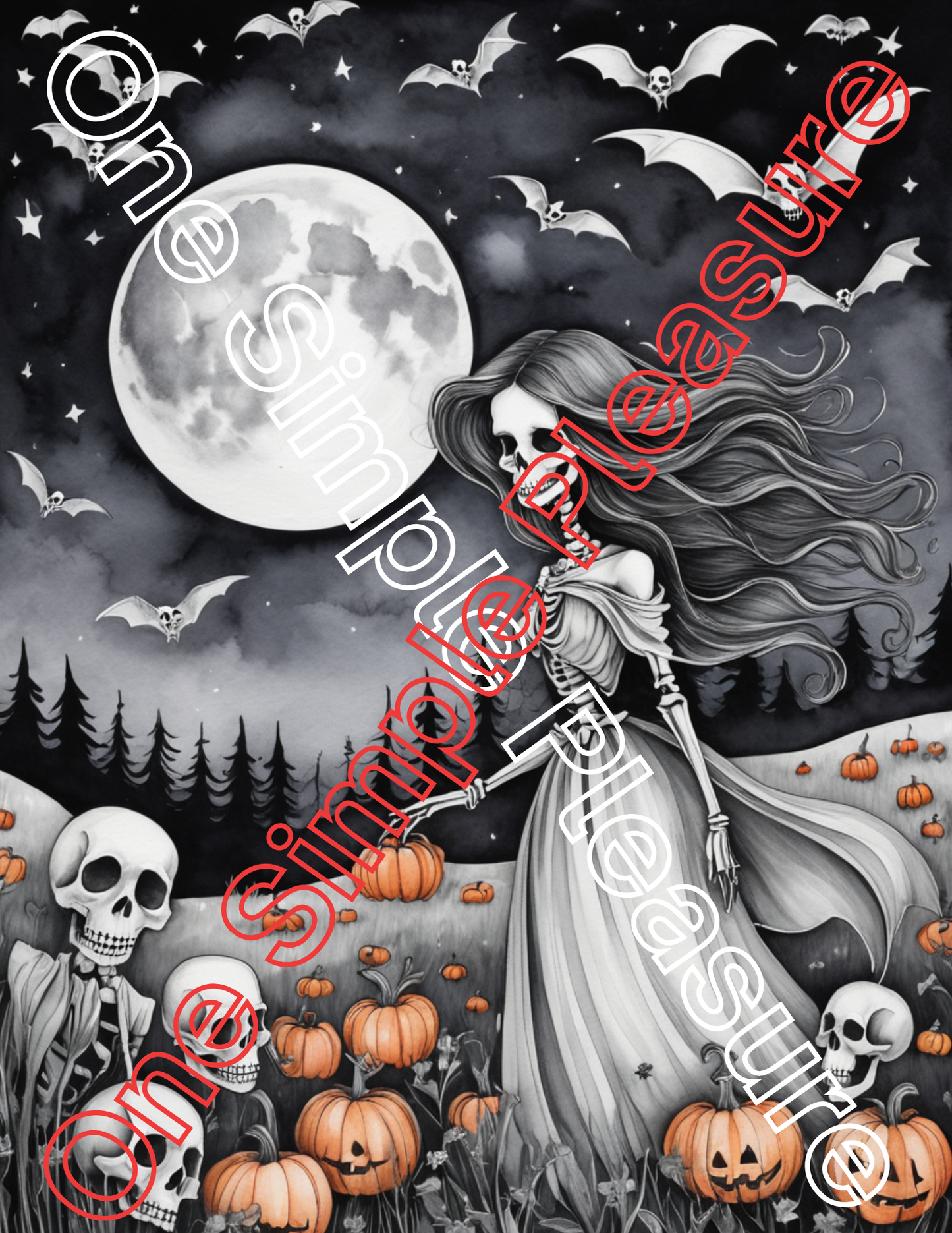 Witch and Halloween Coloring Pages, 33 pages