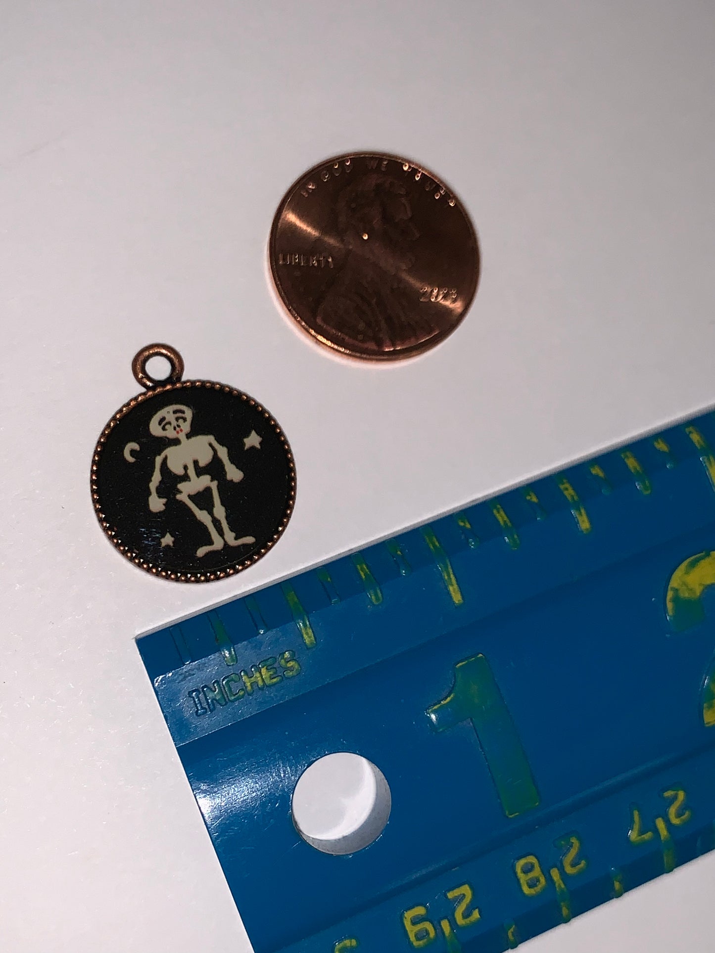 Cute Brass Skeleton Charm