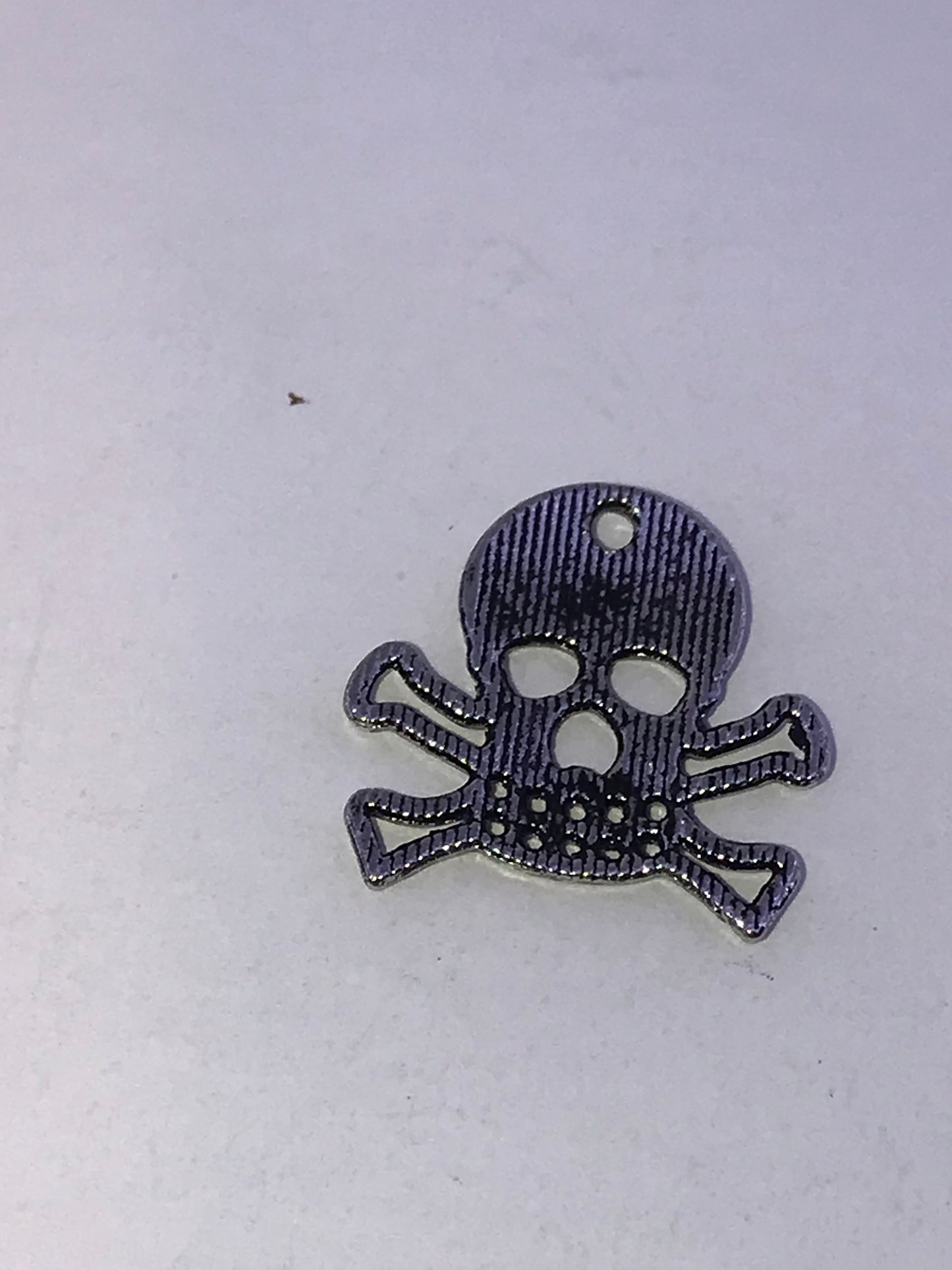 Pewter Skull and Crossbones Charm