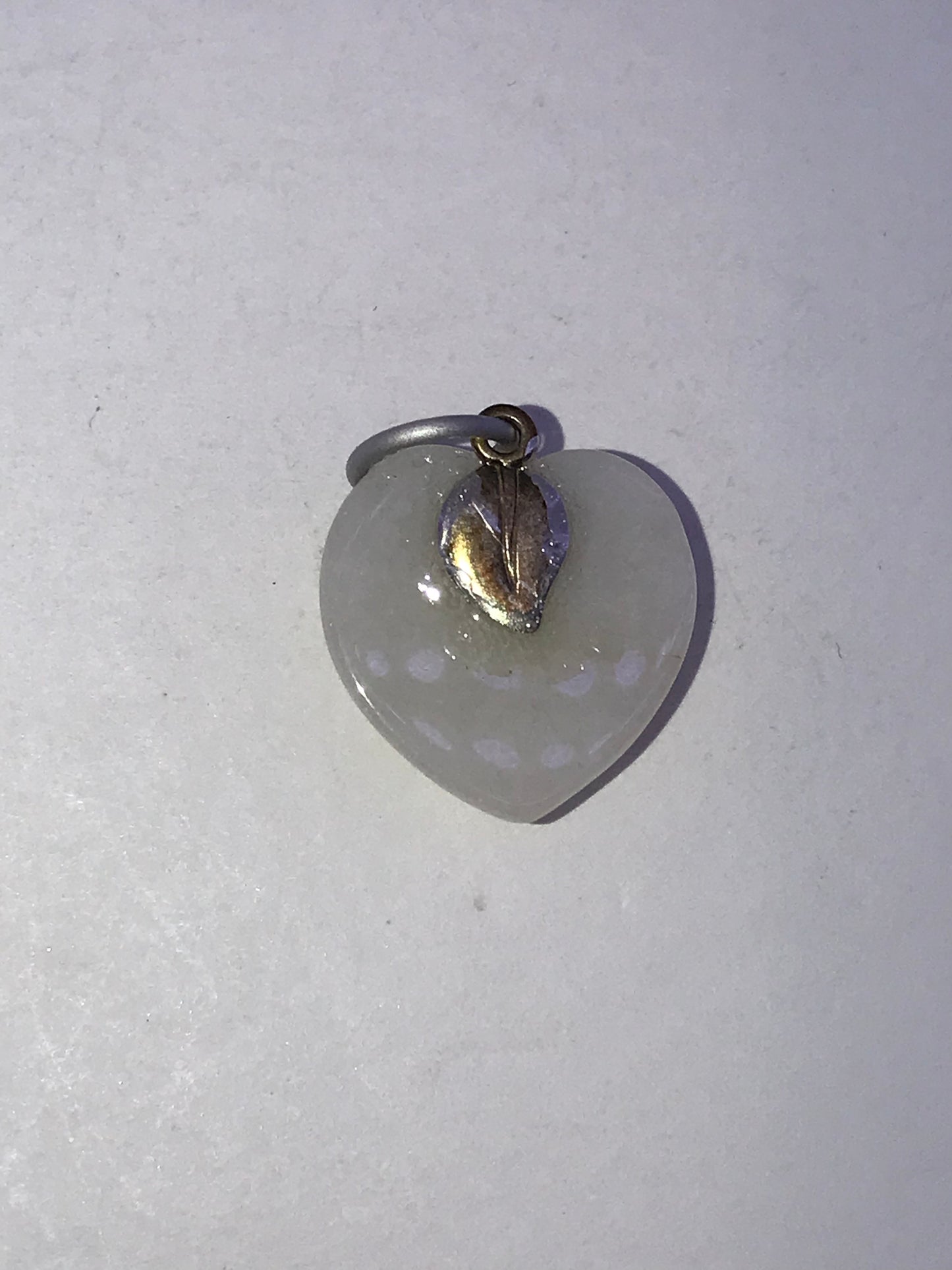 Snowy Quartz Heart Pendant