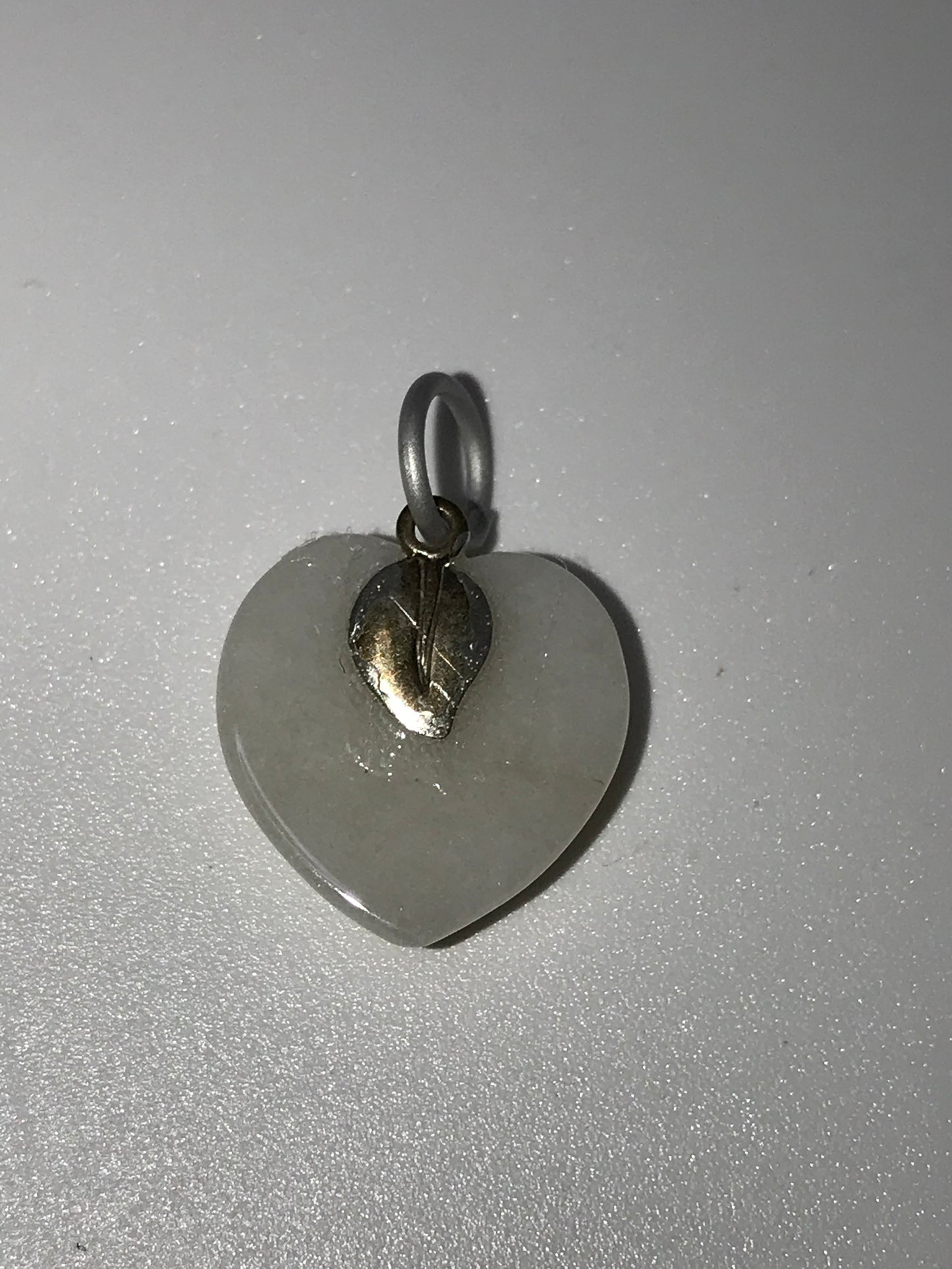 Snowy Quartz Heart Pendant