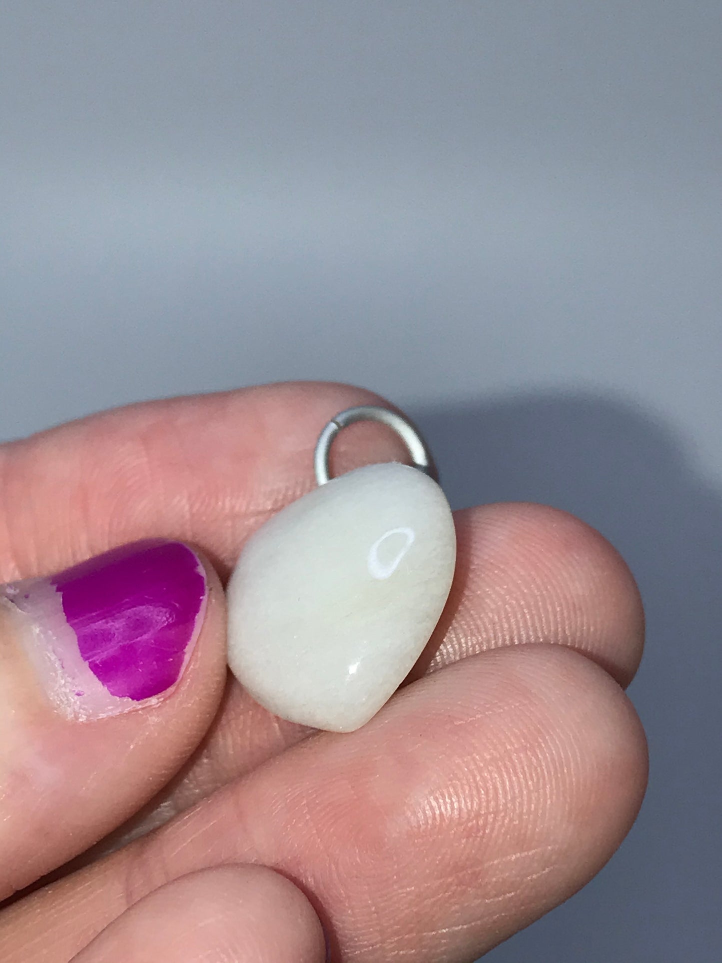 Snowy Quartz Heart Pendant