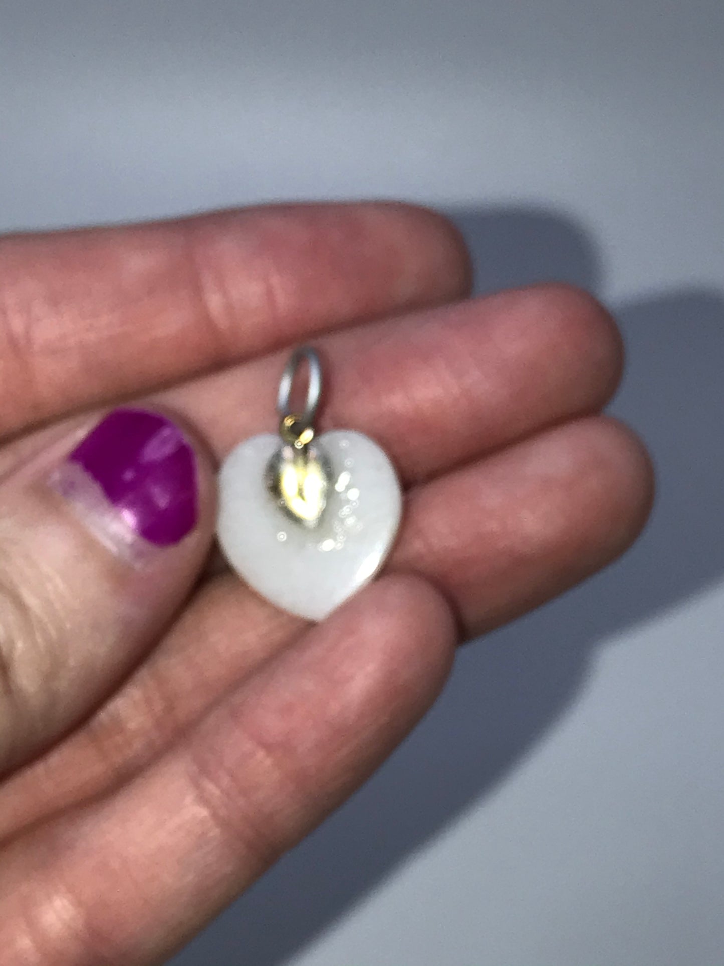 Snowy Quartz Heart Pendant