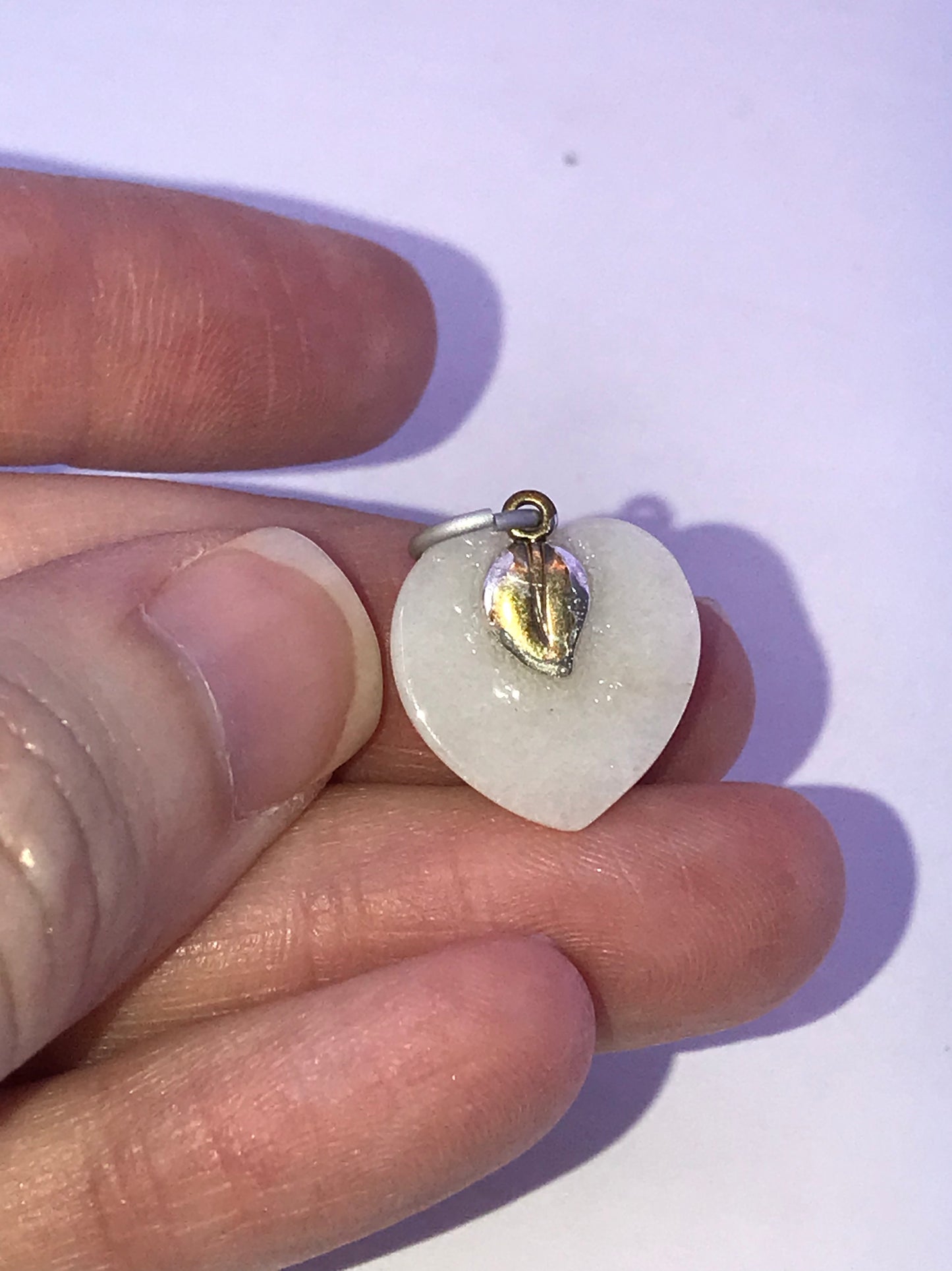 Snowy Quartz Heart Pendant