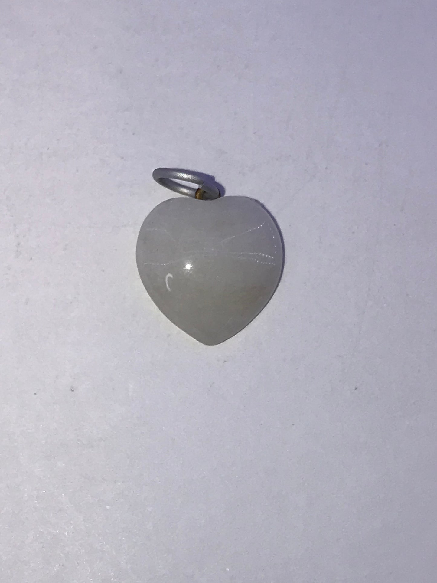 Snowy Quartz Heart Pendant