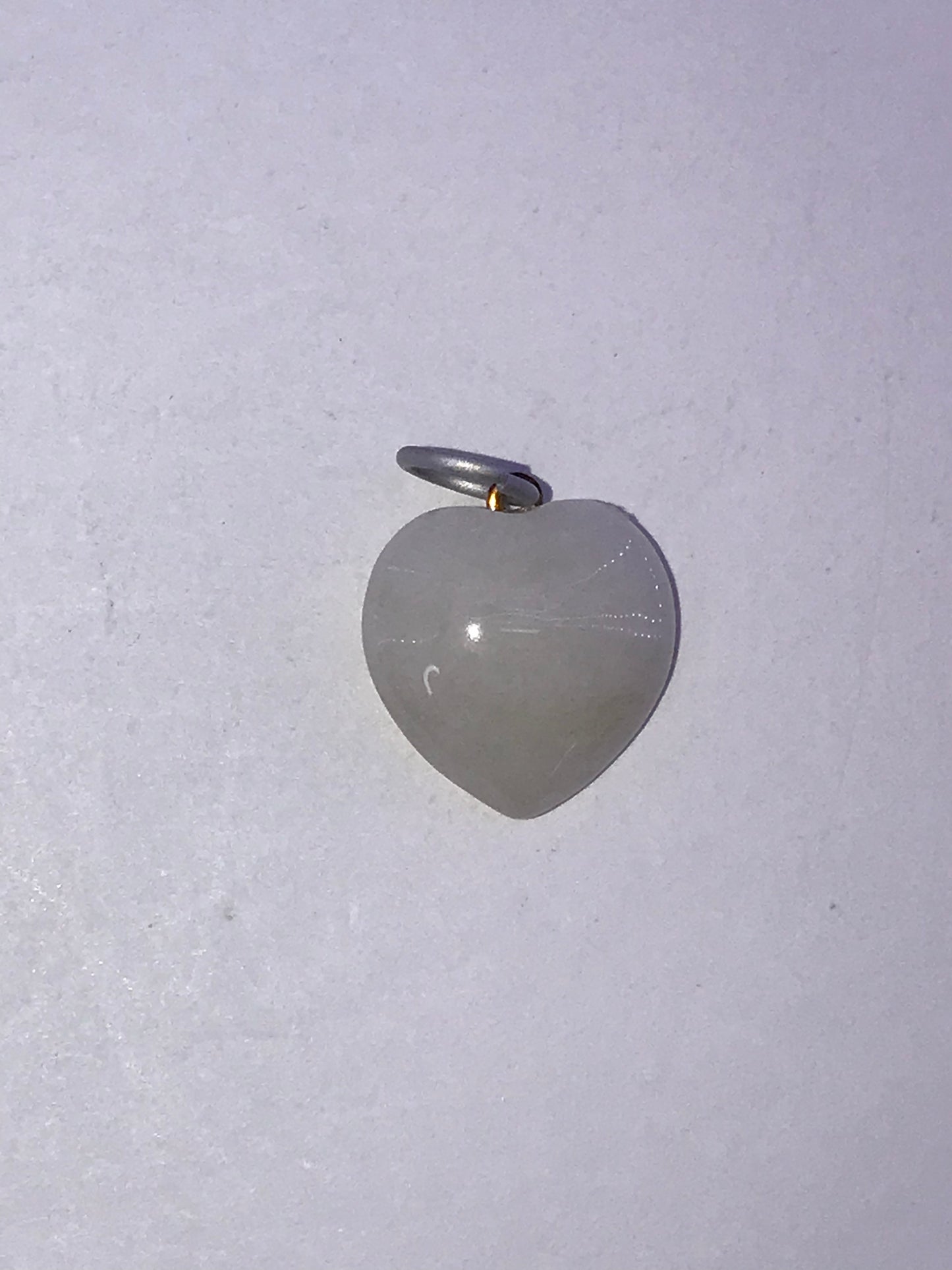 Snowy Quartz Heart Pendant