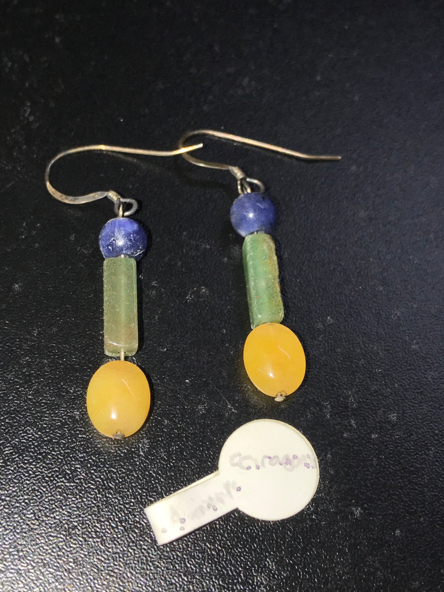 Sodalite, Green Aventurine And Aragonite Earrings