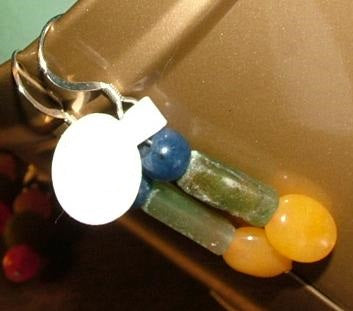 Sodalite, Green Aventurine And Aragonite Earrings