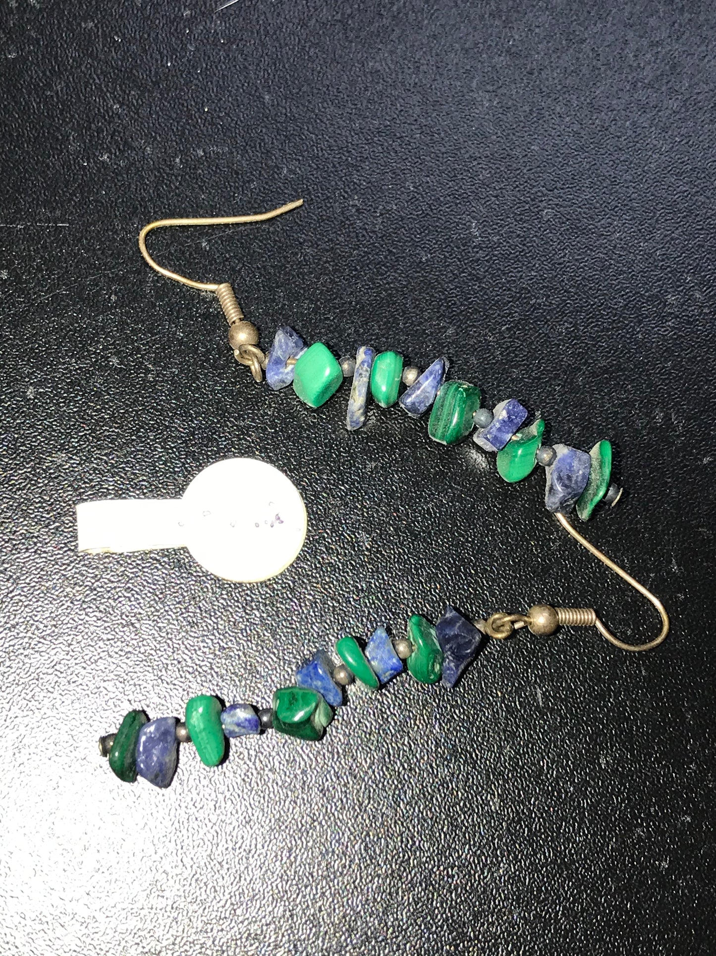 Sodalite And Malachite Earrings