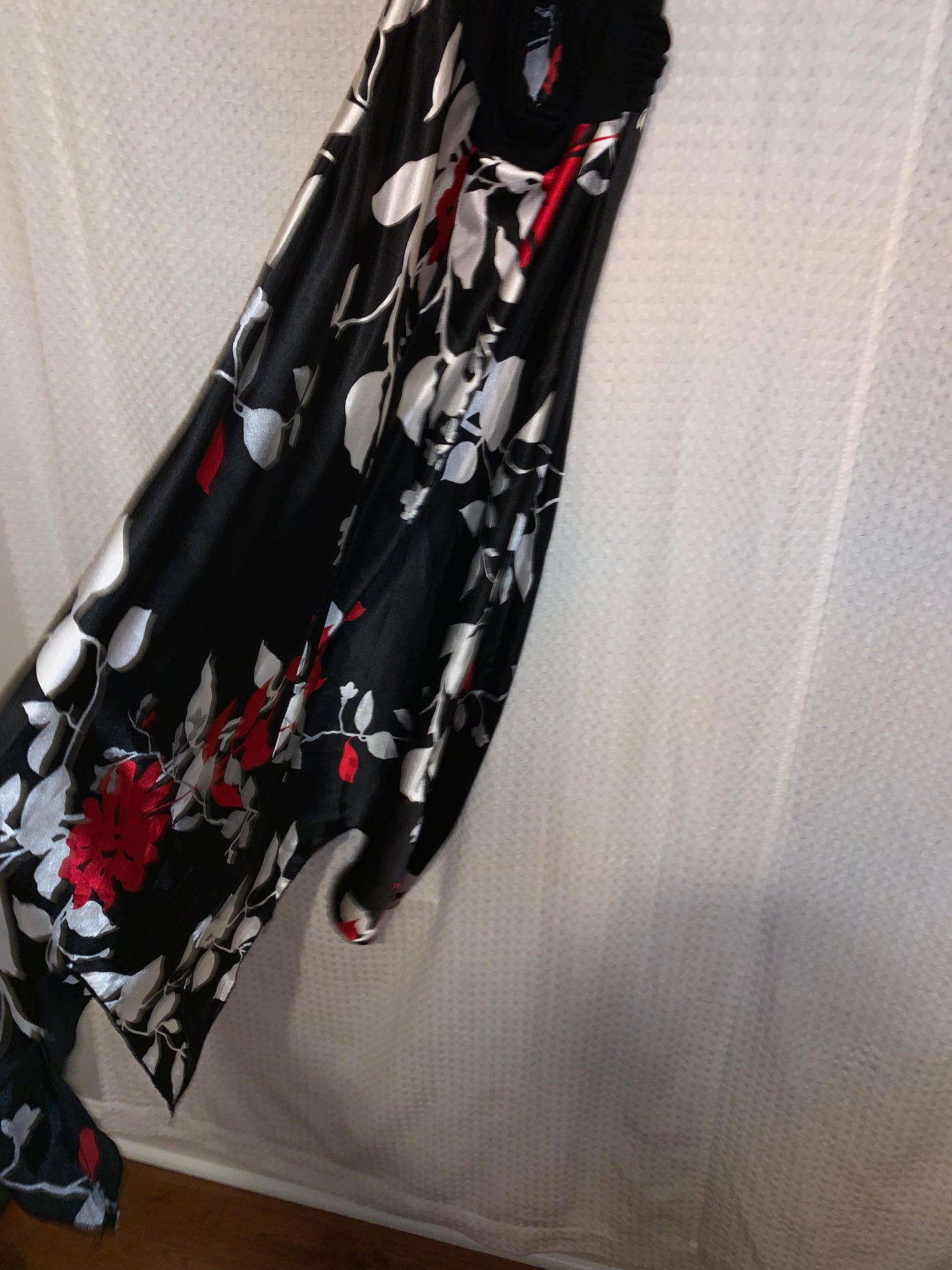 Speechless Long Black Handkerchief Hem Dress