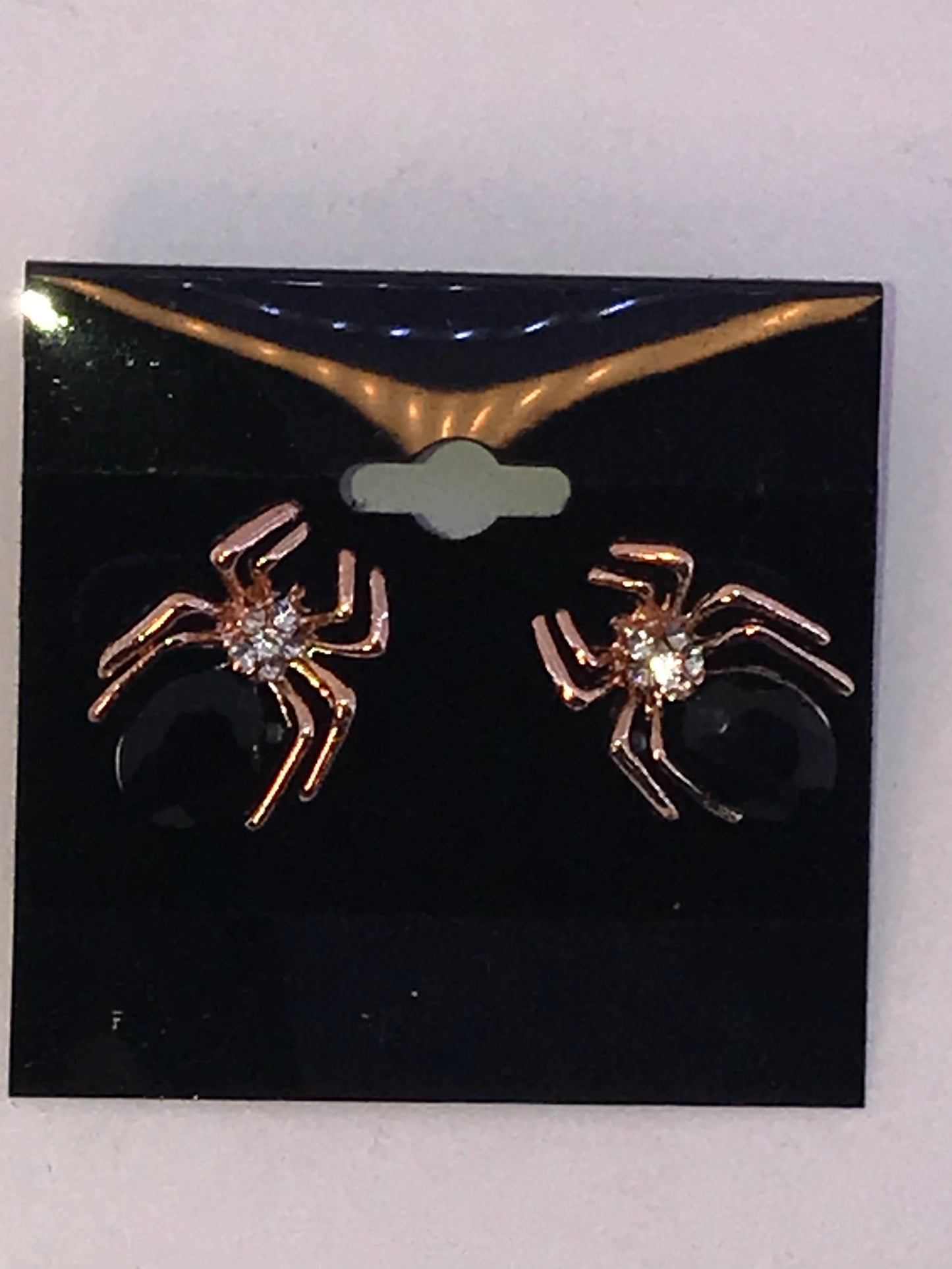 Glass Spider Post Earrings