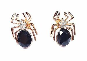 Glass Spider Post Earrings