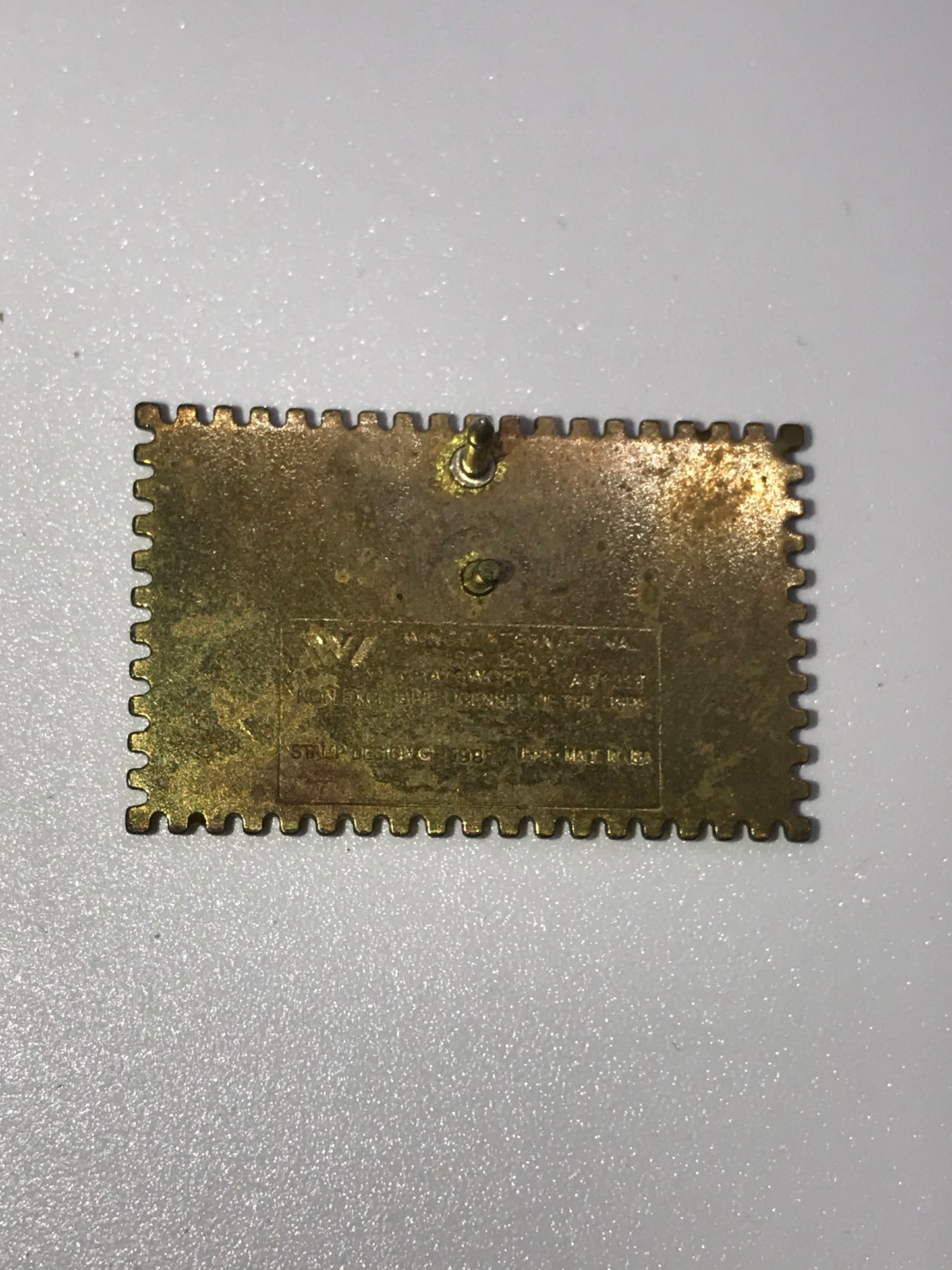 Vintage Postage Stamp Pin
