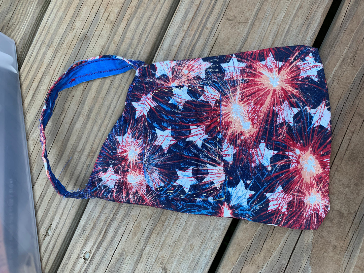 Handmade Red, White, and Blue Sparkly Star Purse