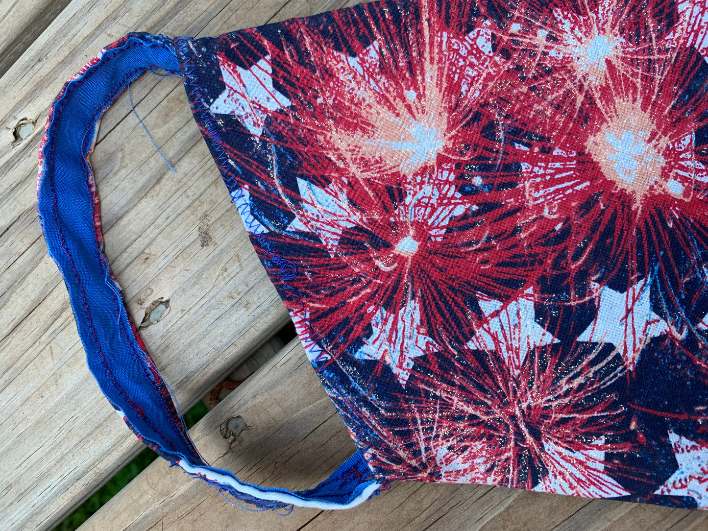 Handmade Red, White, and Blue Sparkly Star Purse