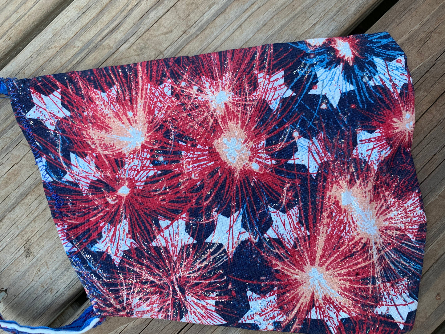 Handmade Red, White, and Blue Sparkly Star Purse