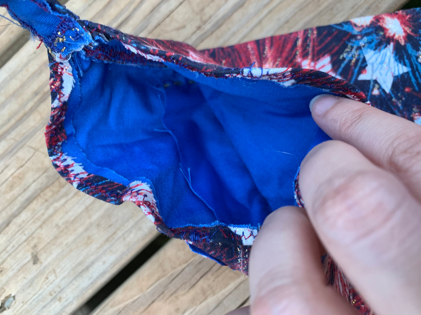 Handmade Red, White, and Blue Sparkly Star Purse