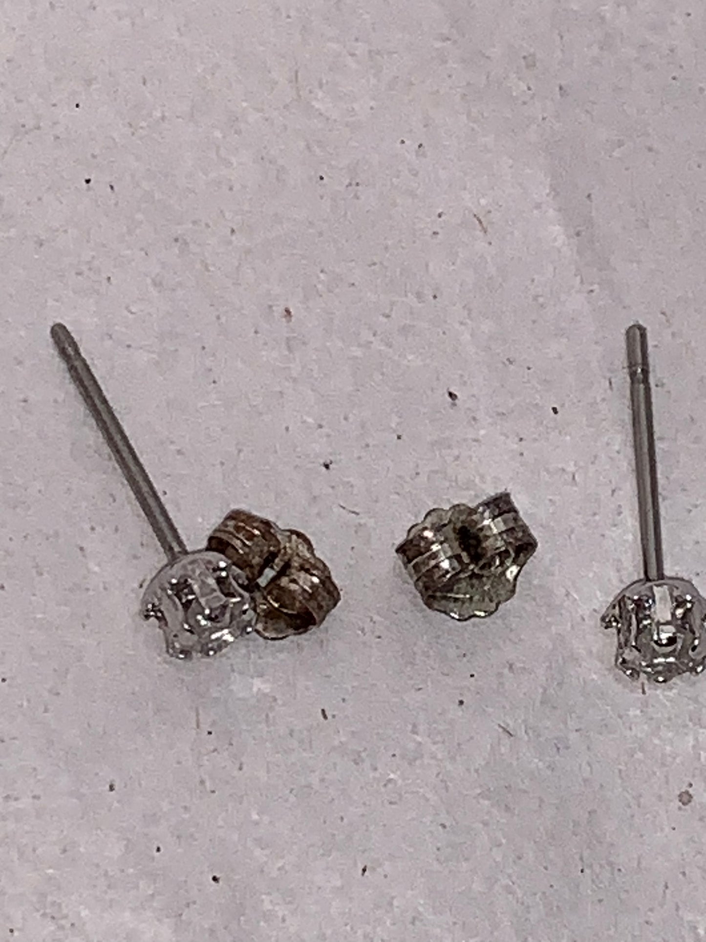 Sterling silver Cz Post Earrings