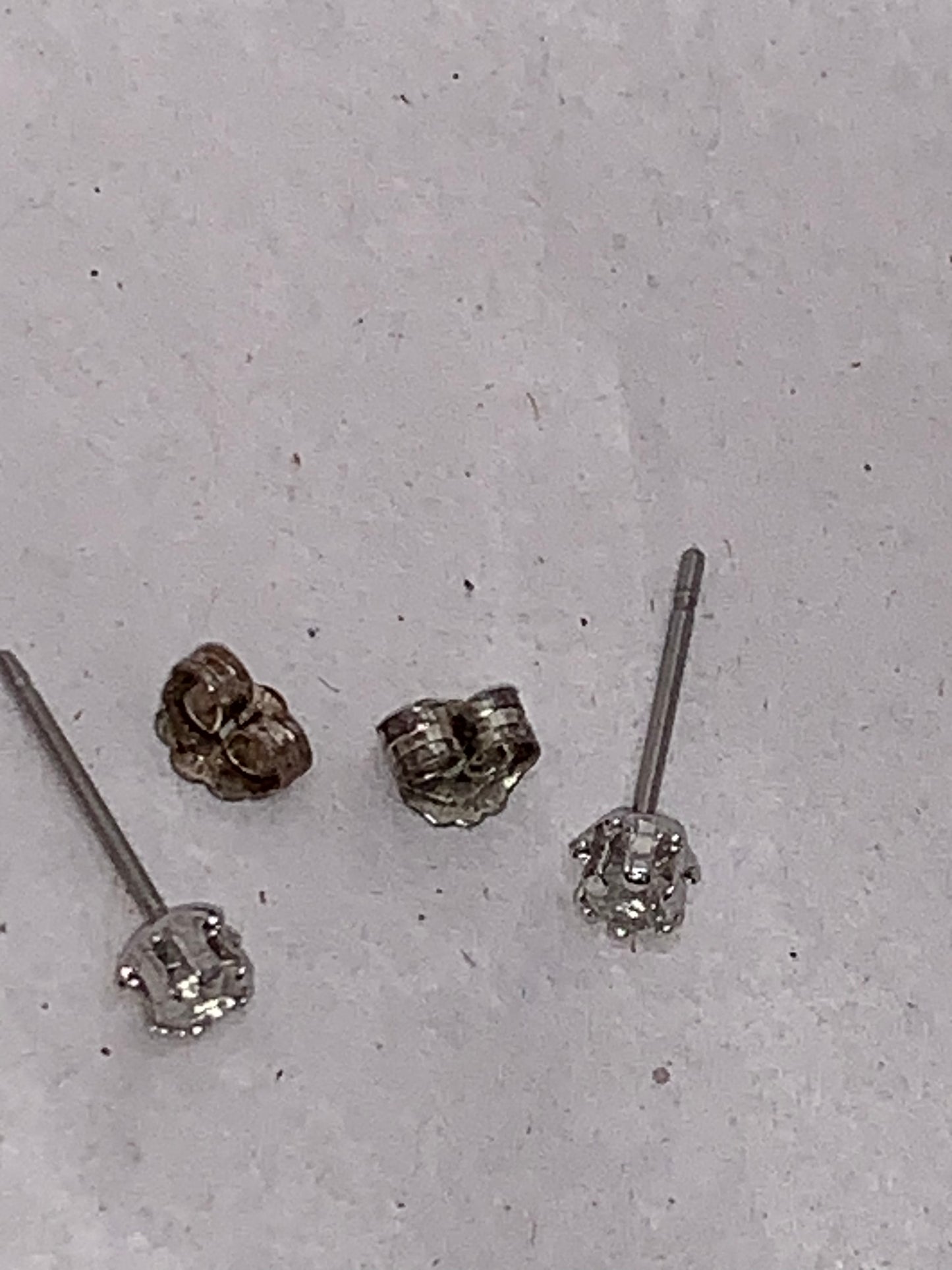 Sterling silver Cz Post Earrings