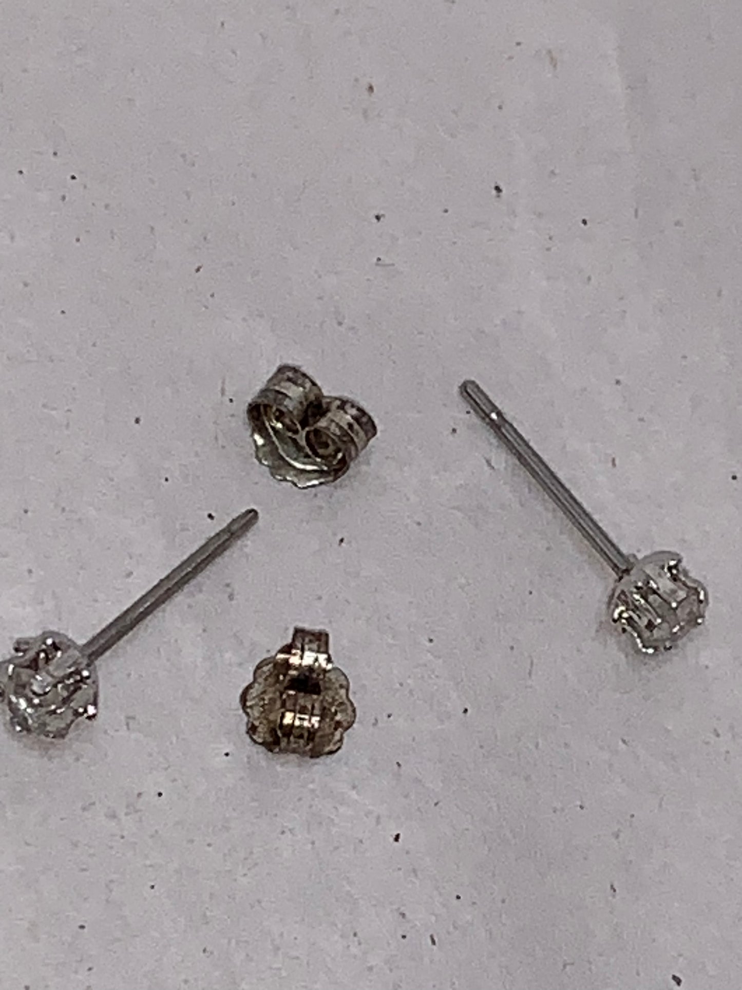 Sterling silver Cz Post Earrings