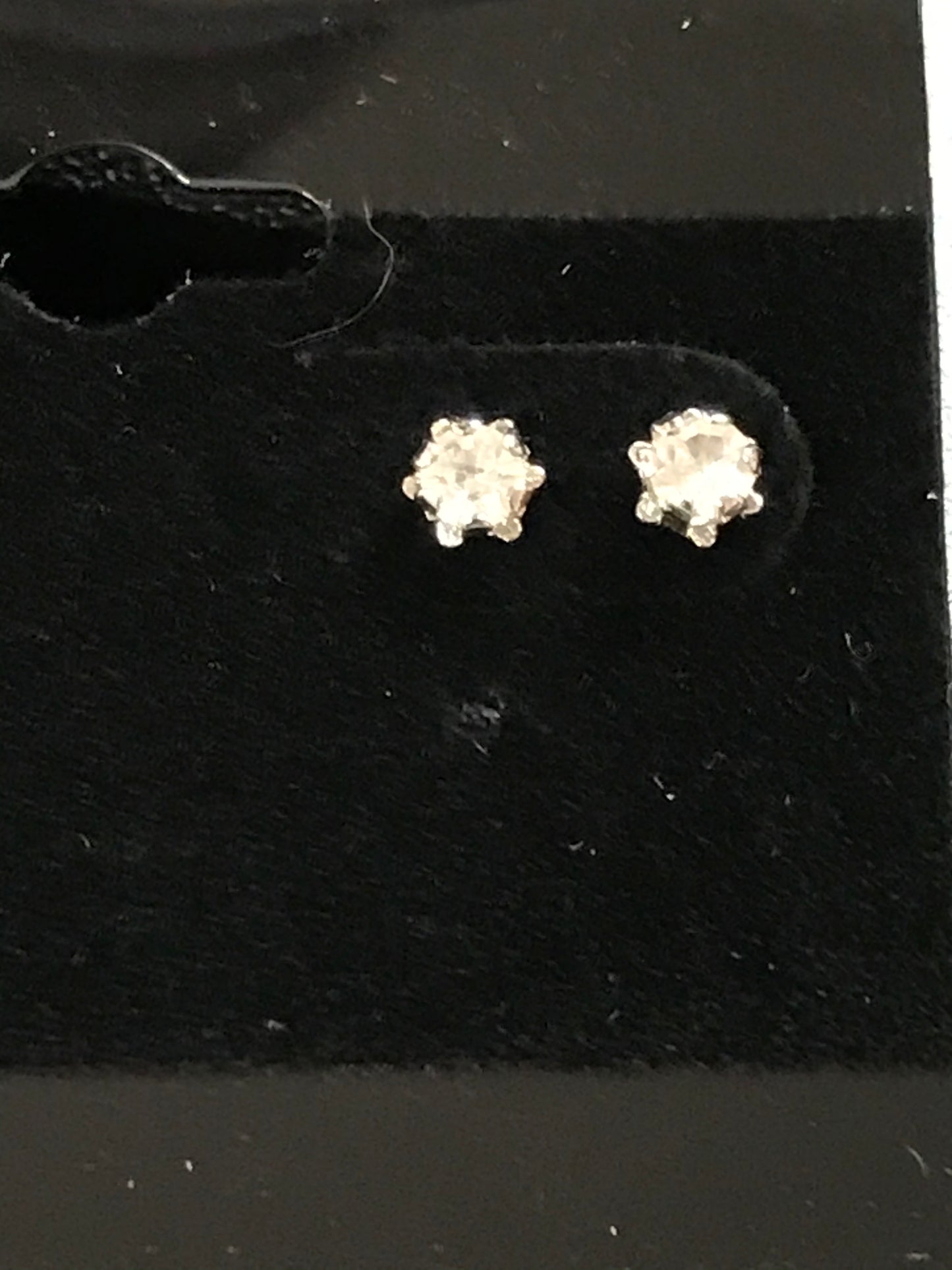 Sterling silver Cz Post Earrings