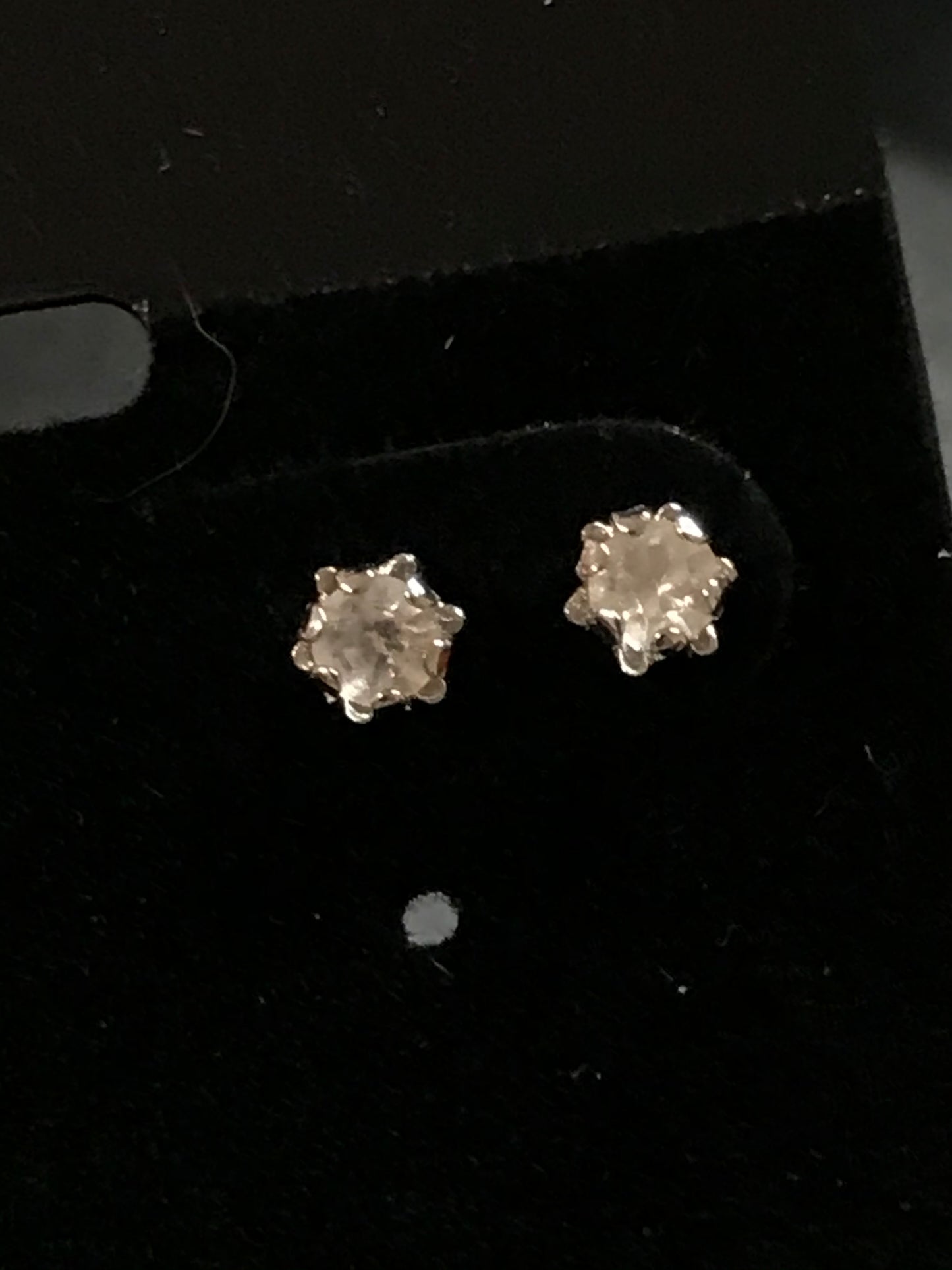 Sterling silver Cz Post Earrings