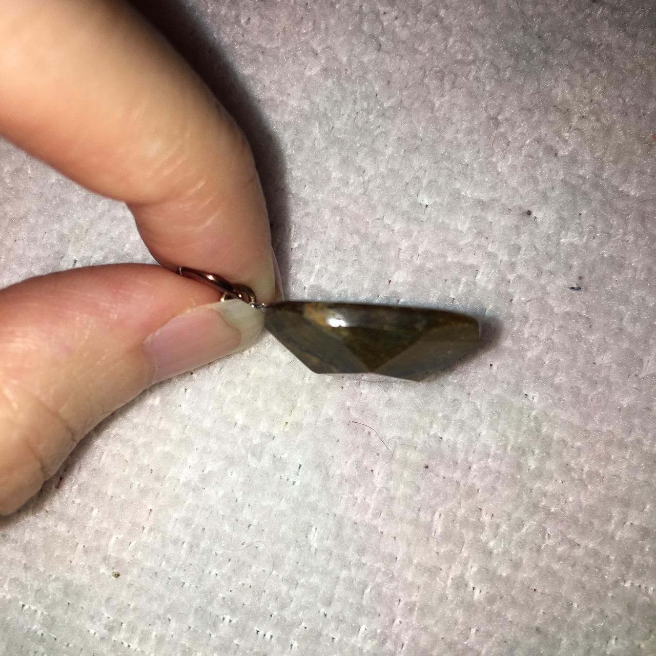 Square Faceted Tigerseye Pendant