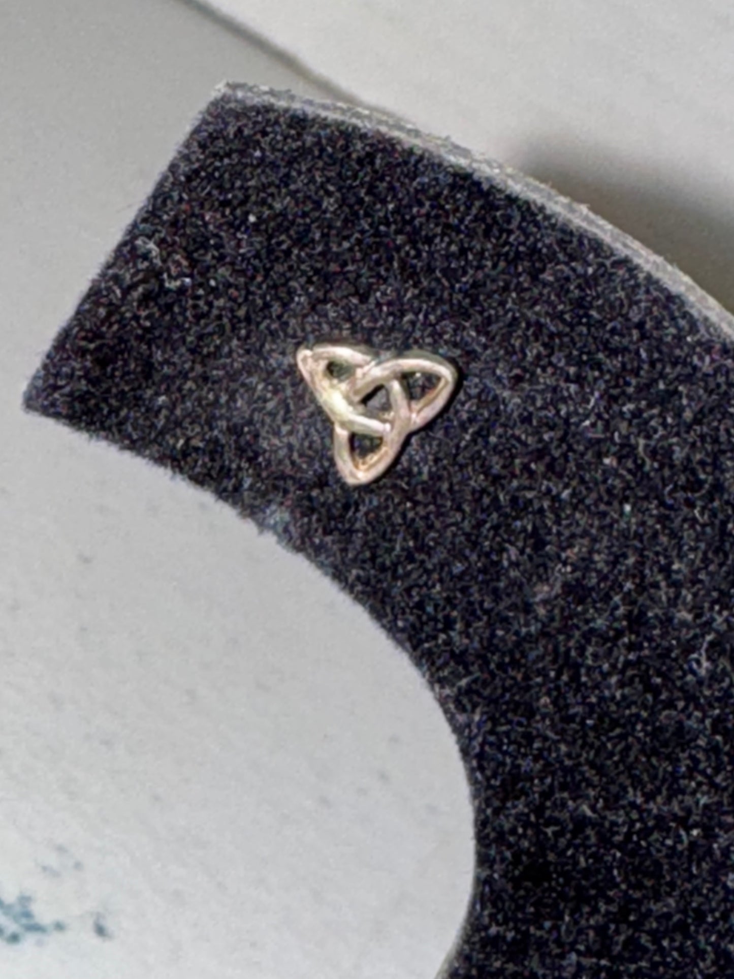 Sterling Silver Triple Triquetra Celtic Post Earrings