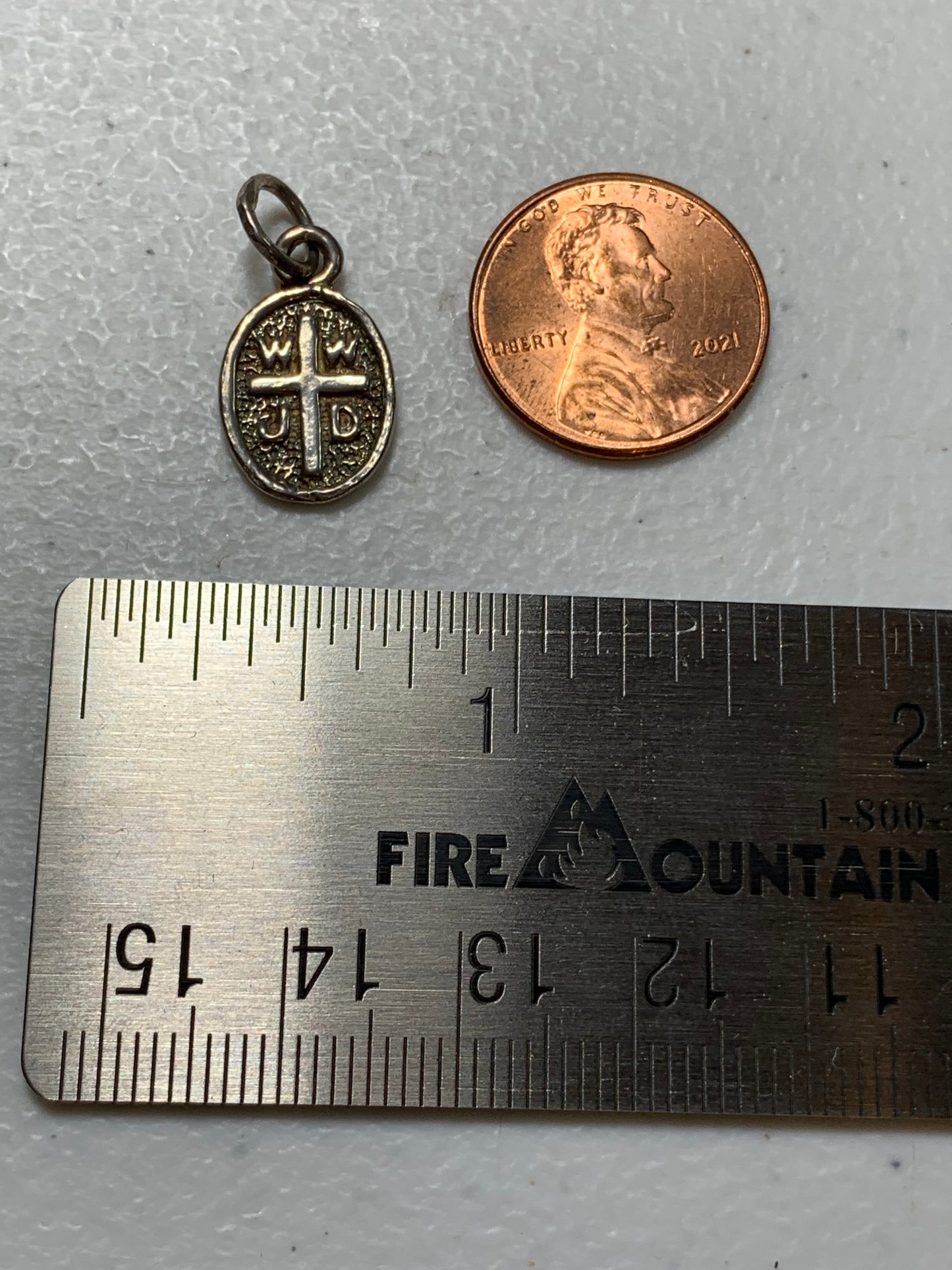 Sterling Silver Oval WWJD Pendant