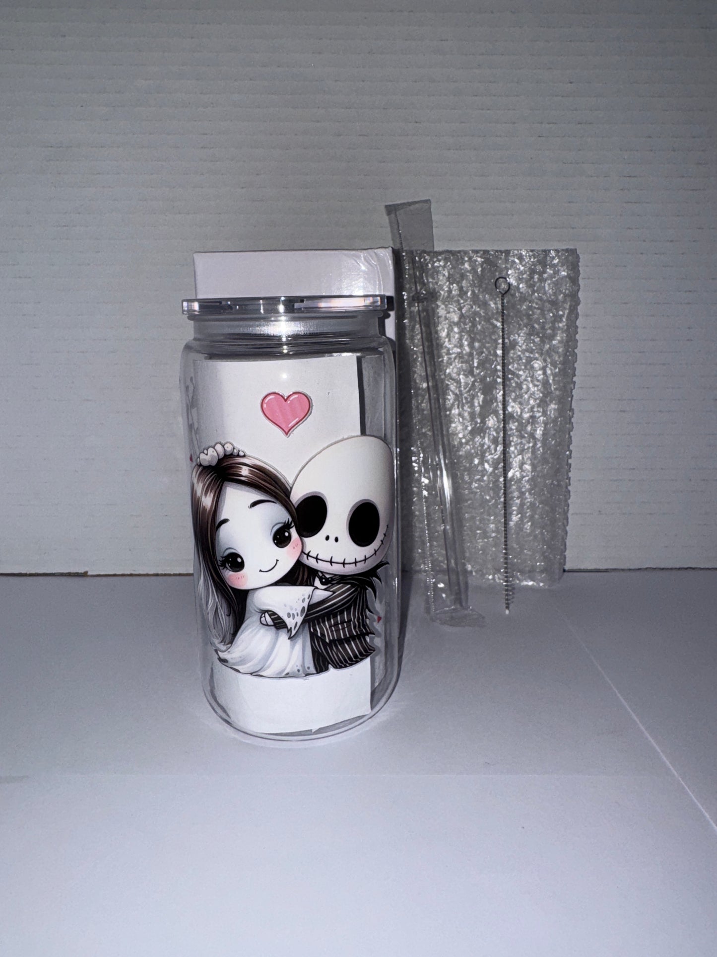 Halloween Wedding Kids Themed 16 Oz Plastic Cup, With Love hearts