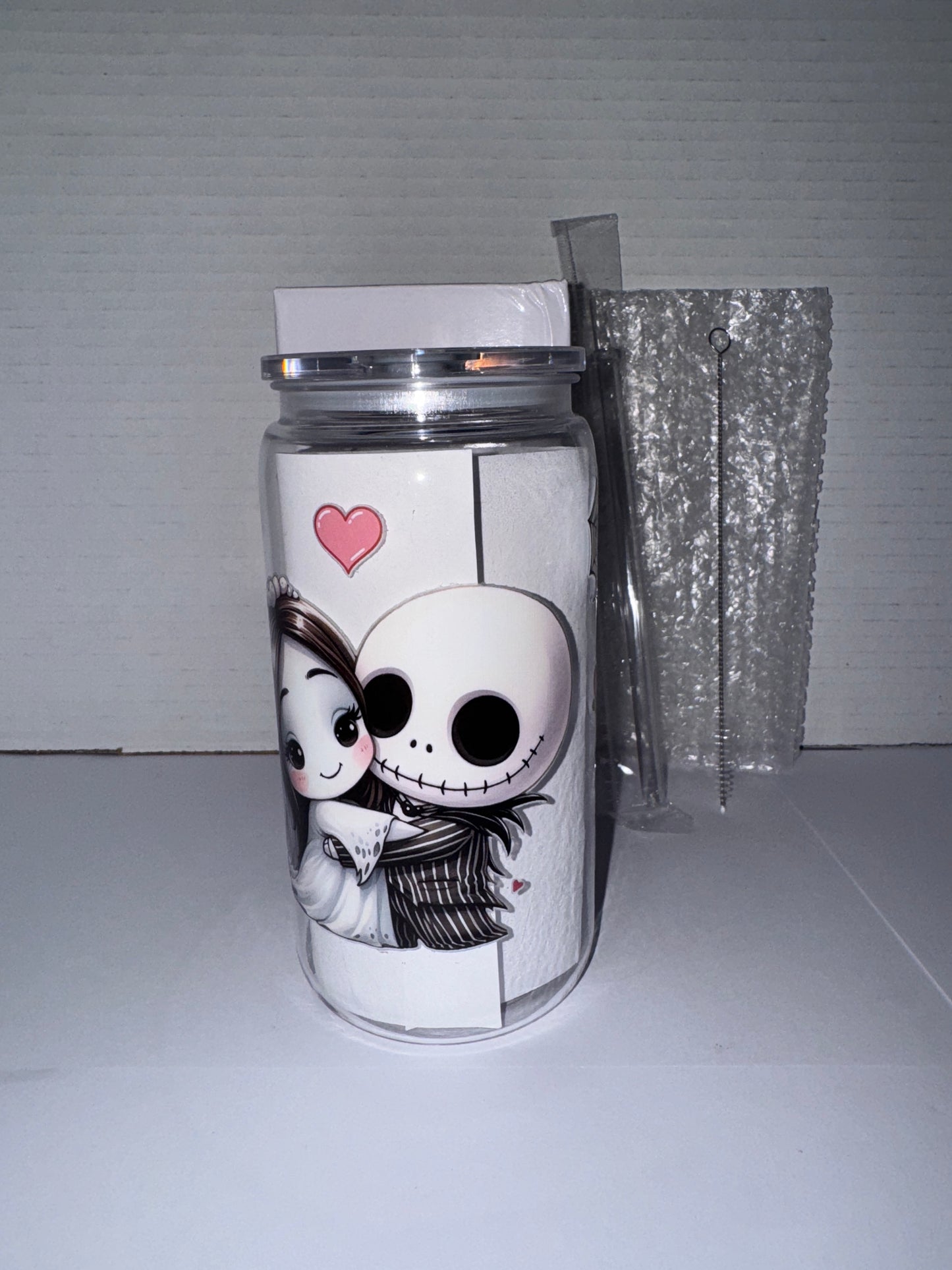 Halloween Wedding Kids Themed 16 Oz Plastic Cup, With Love hearts