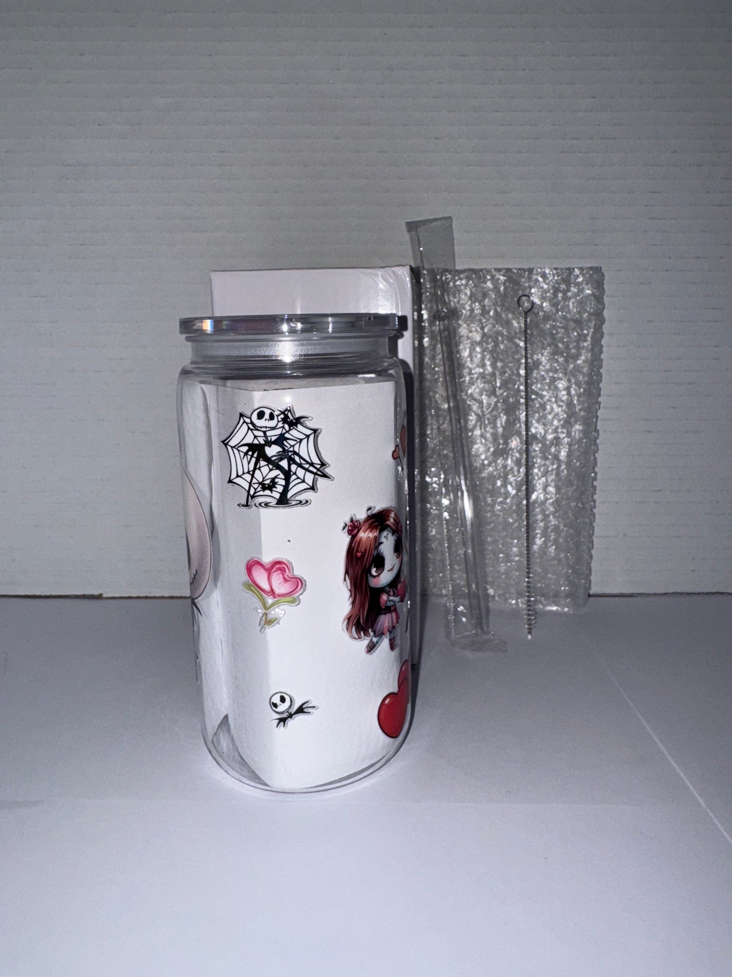 Halloween Wedding Kids Themed 16 Oz Plastic Cup, With Love hearts