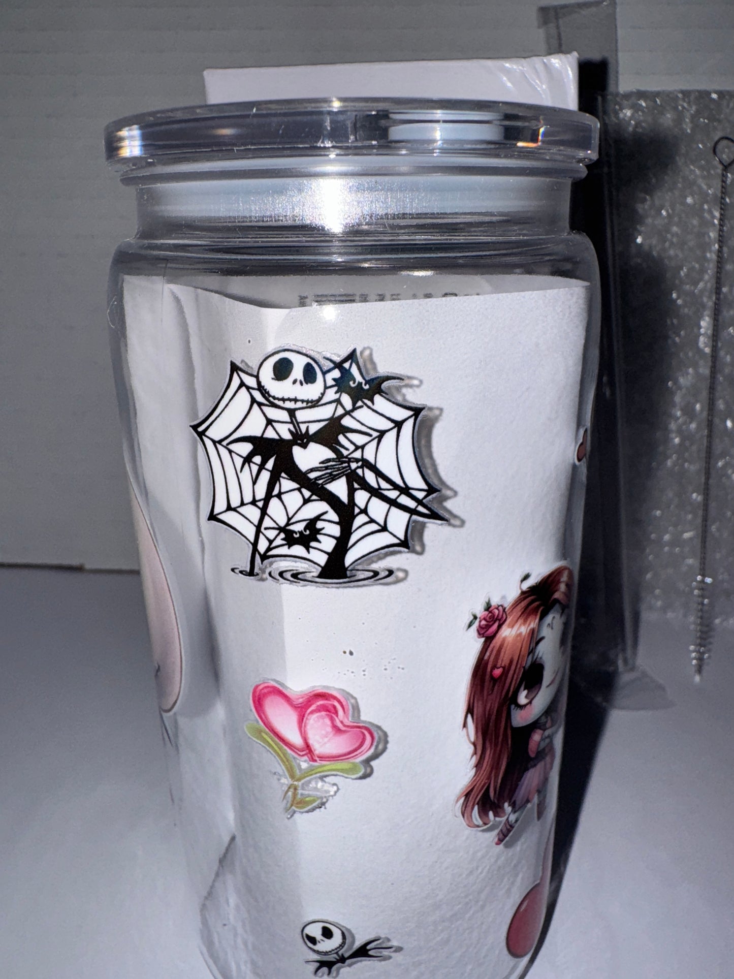 Halloween Wedding Kids Themed 16 Oz Plastic Cup, With Love hearts