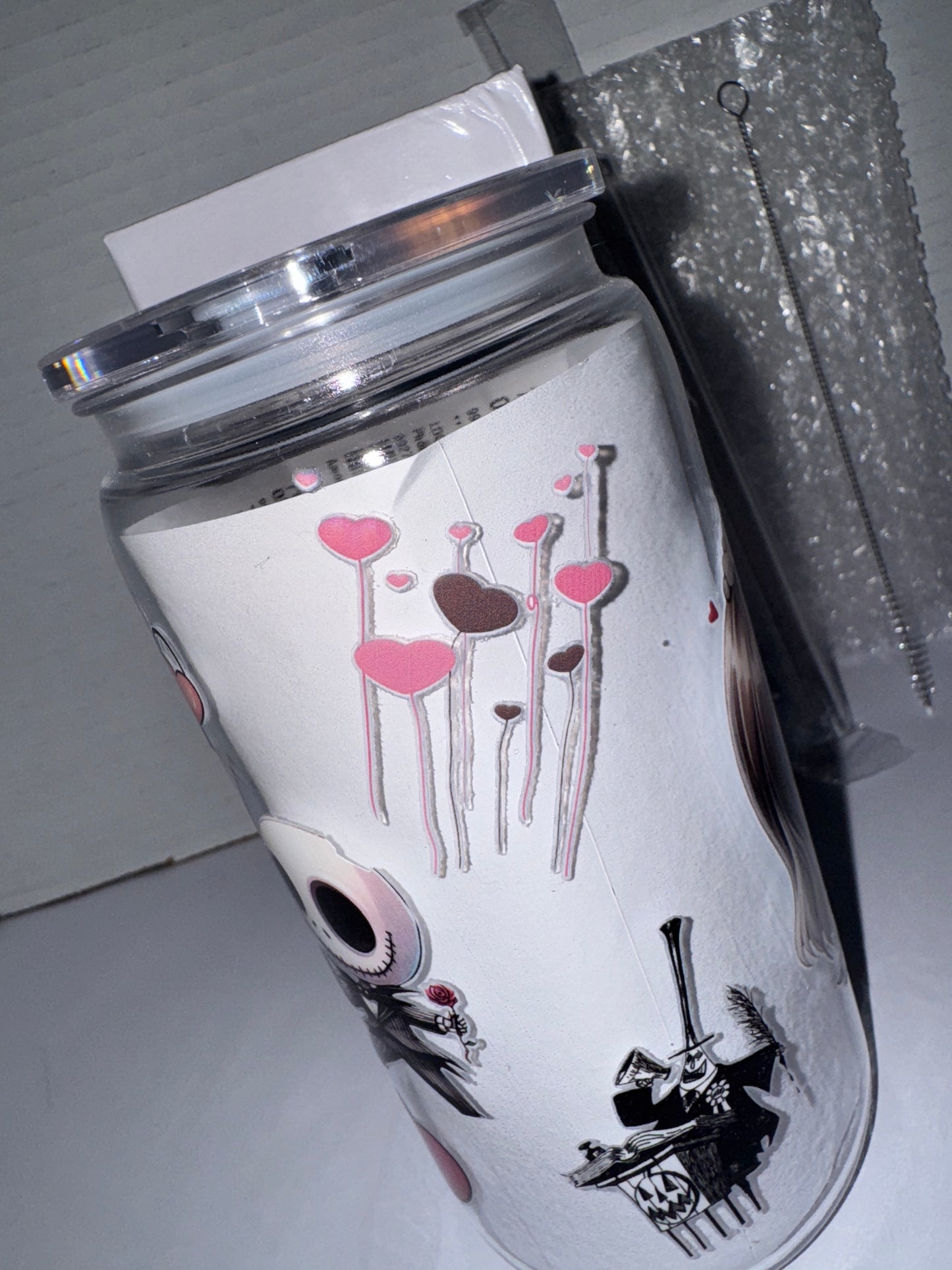 Halloween Wedding Kids Themed 16 Oz Plastic Cup, With Love hearts