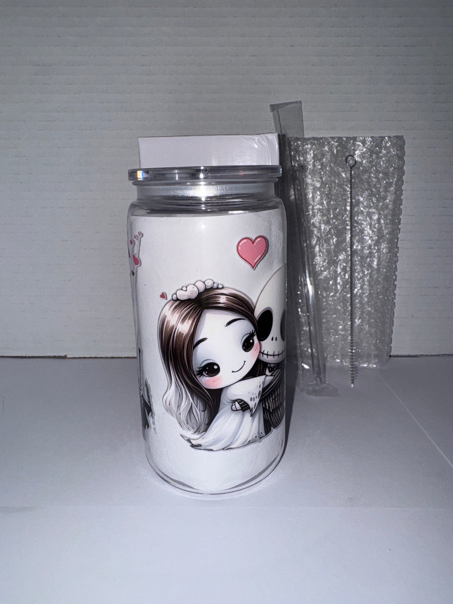 Halloween Wedding Kids Themed 16 Oz Plastic Cup, With Love hearts