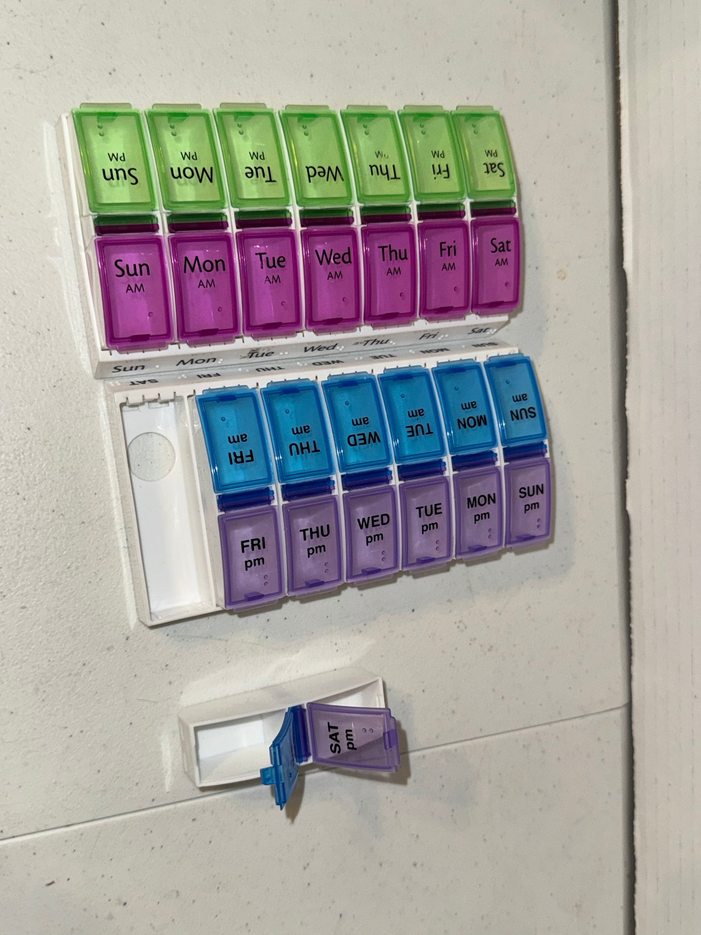 AM/PM Weekly Pill Planner, 7.5", set of 2