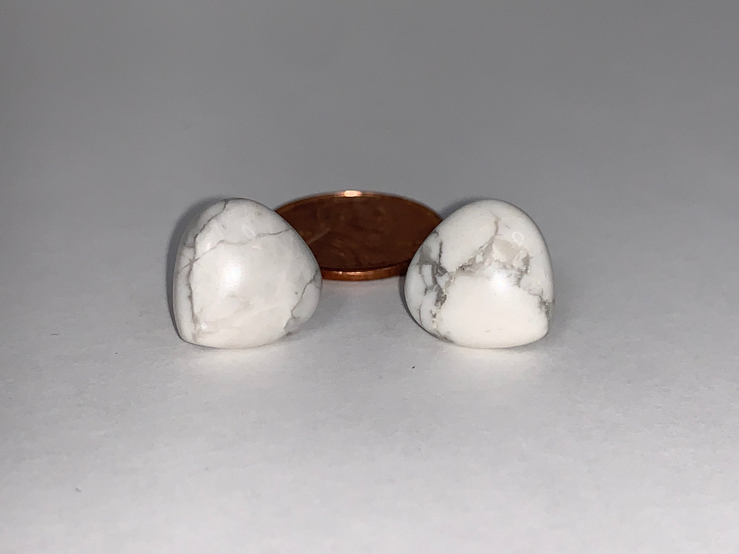 13mm White Heart Howlite Post Earrings