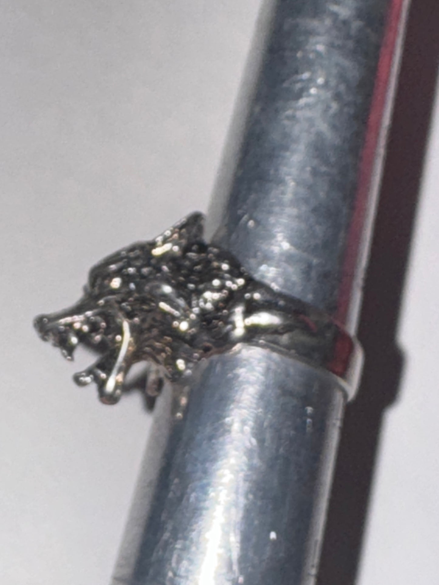 Wolf's Head Ring, Size 10