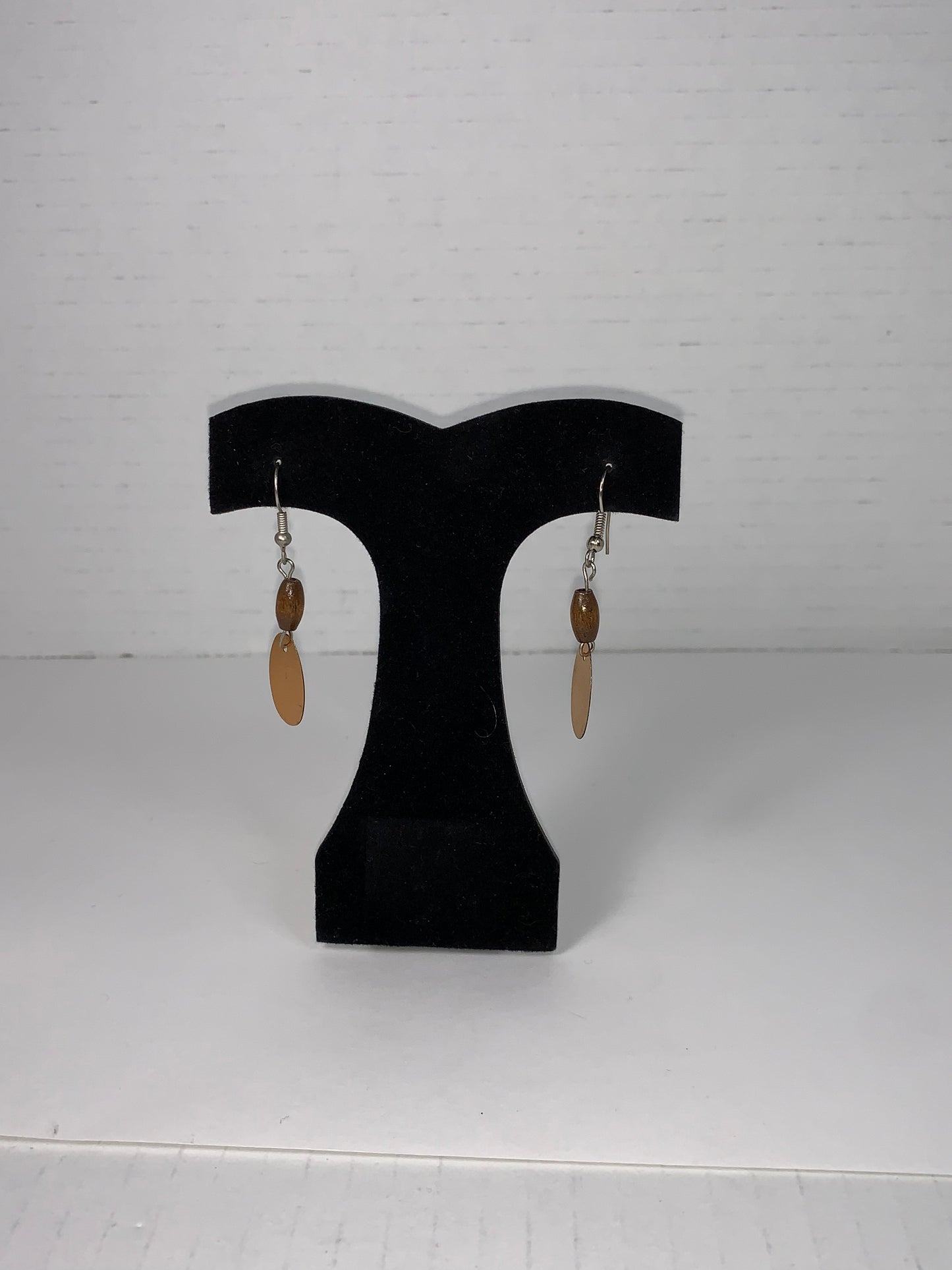 Cute Wooden Dangle Earrings, Dark