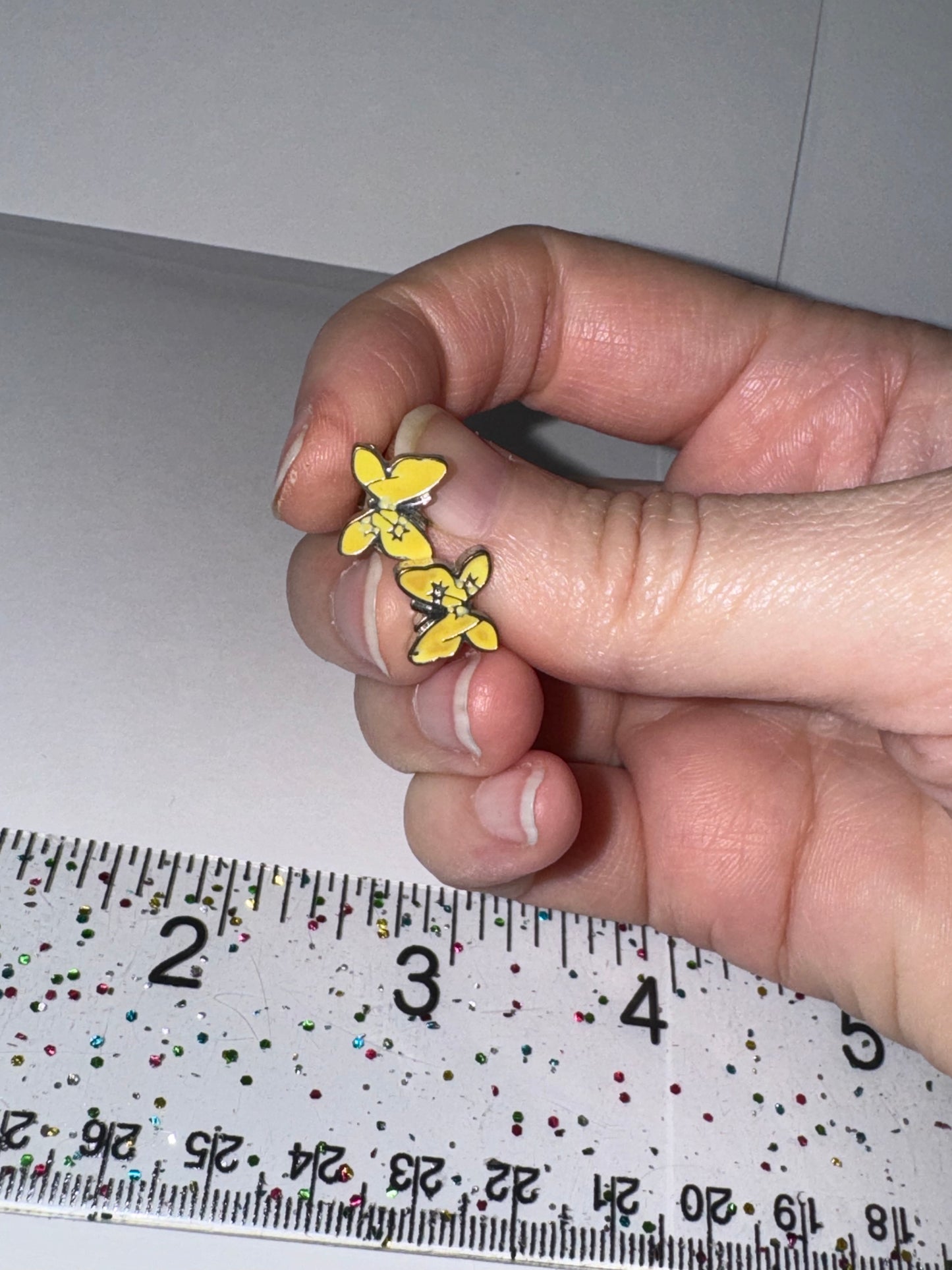 Yellow Butterfly Post Earrings