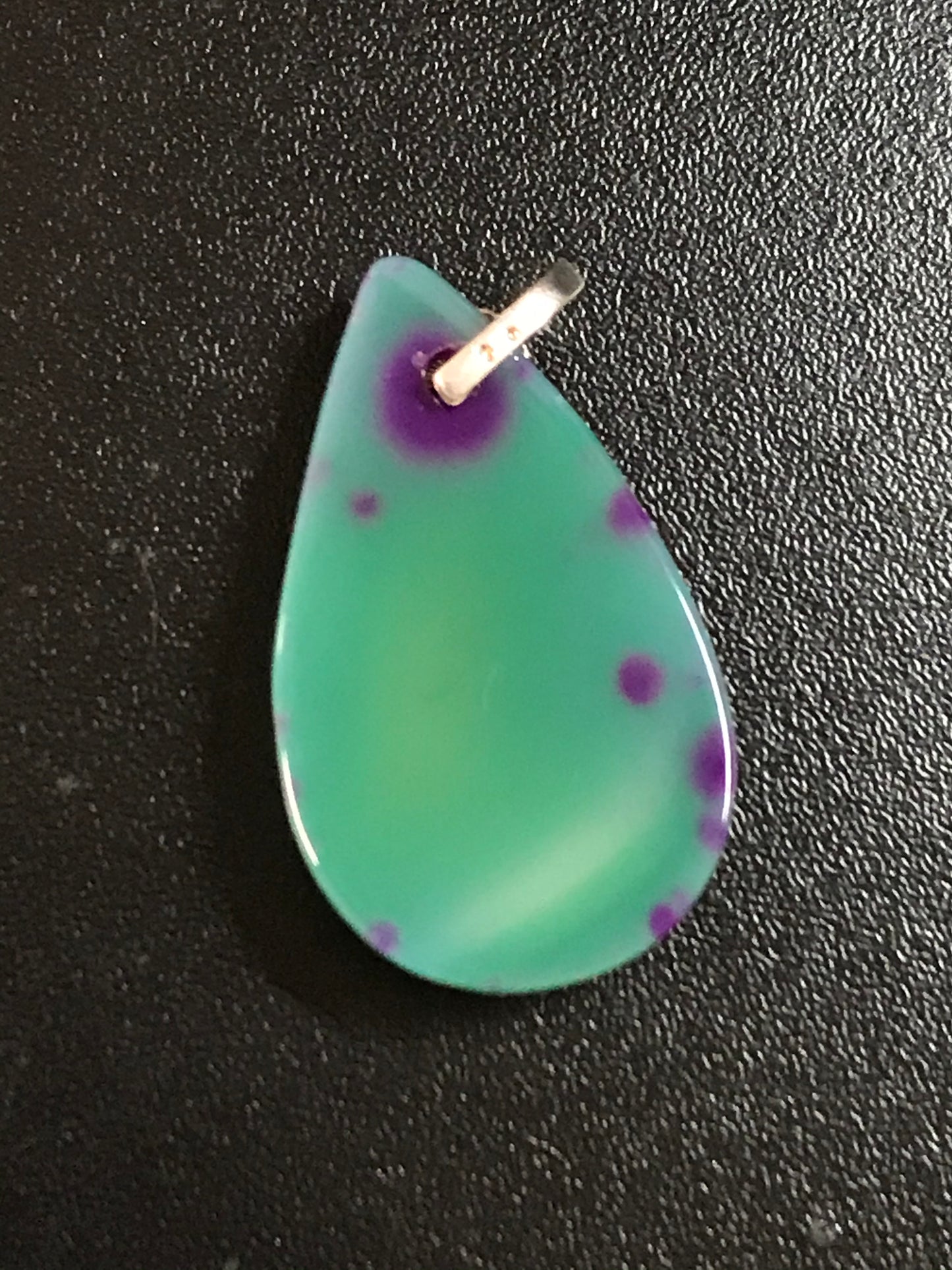 Green Agate Teardrop Pendant