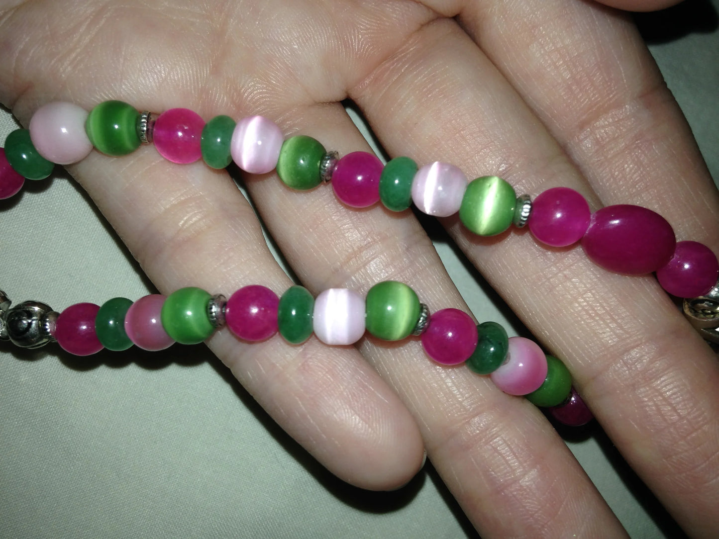 8 1/2" Long Plum Quartz Bracelet