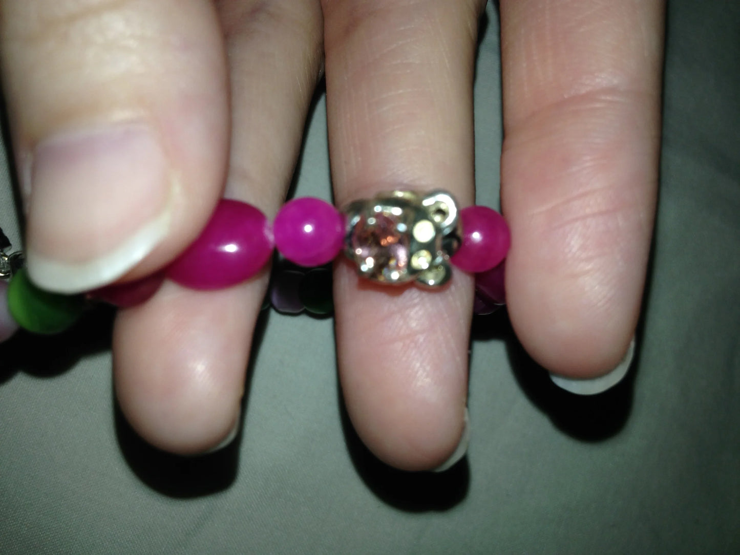 8 1/2" Long Plum Quartz Bracelet