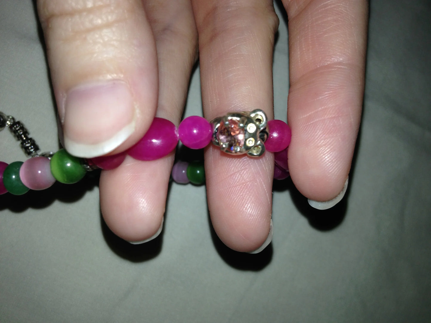 8 1/2" Long Plum Quartz Bracelet