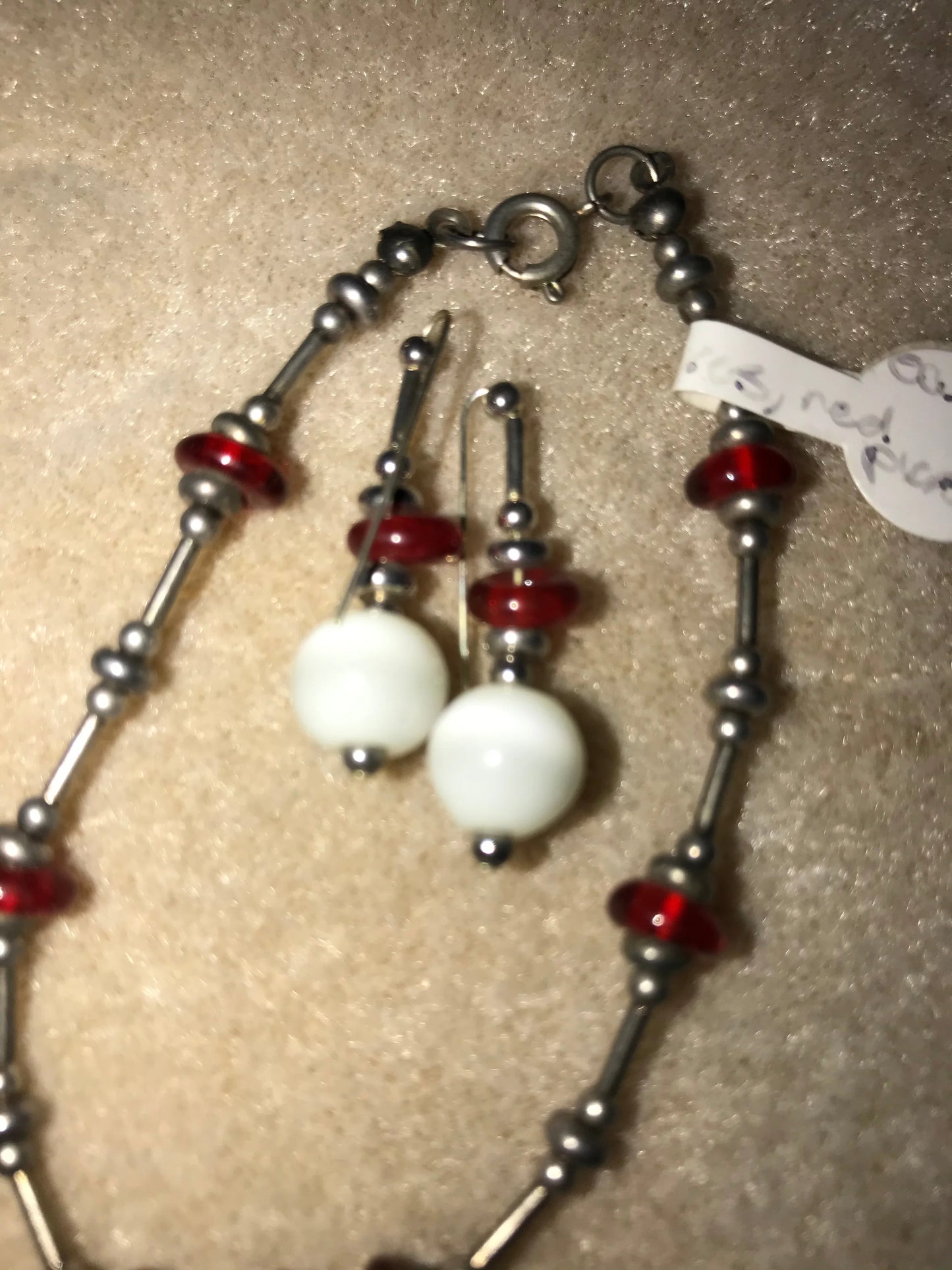7" long Bracelet and matching Earrings set